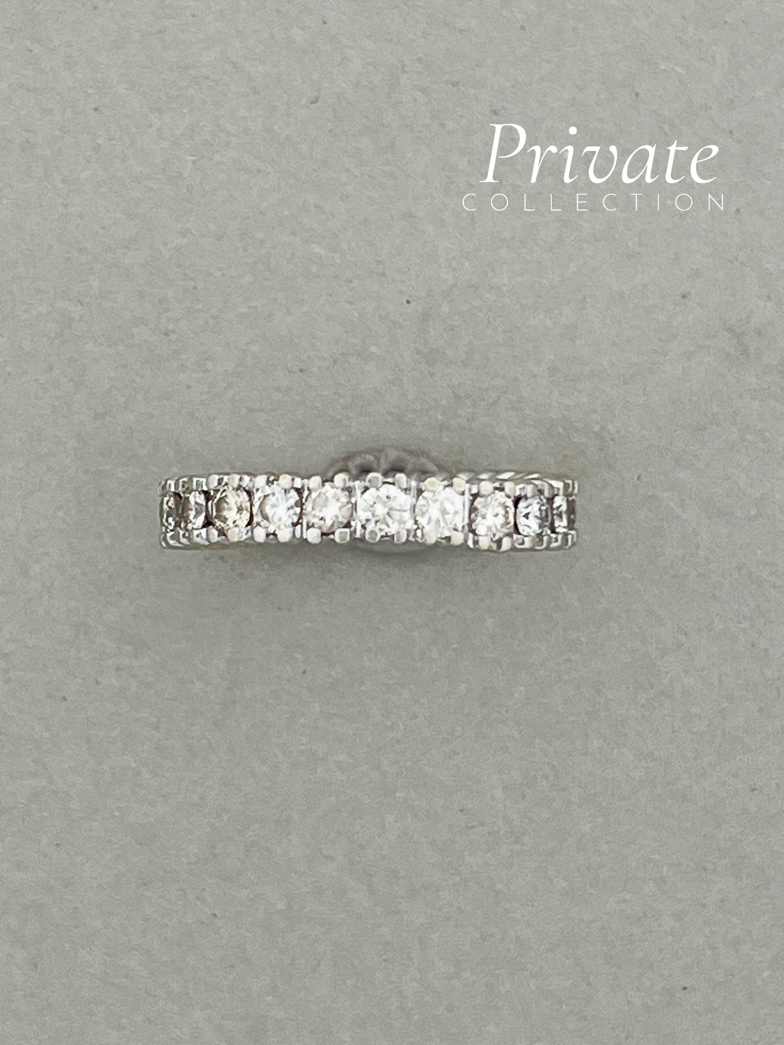 PC Diamantring 14K hvitt gull strl 52