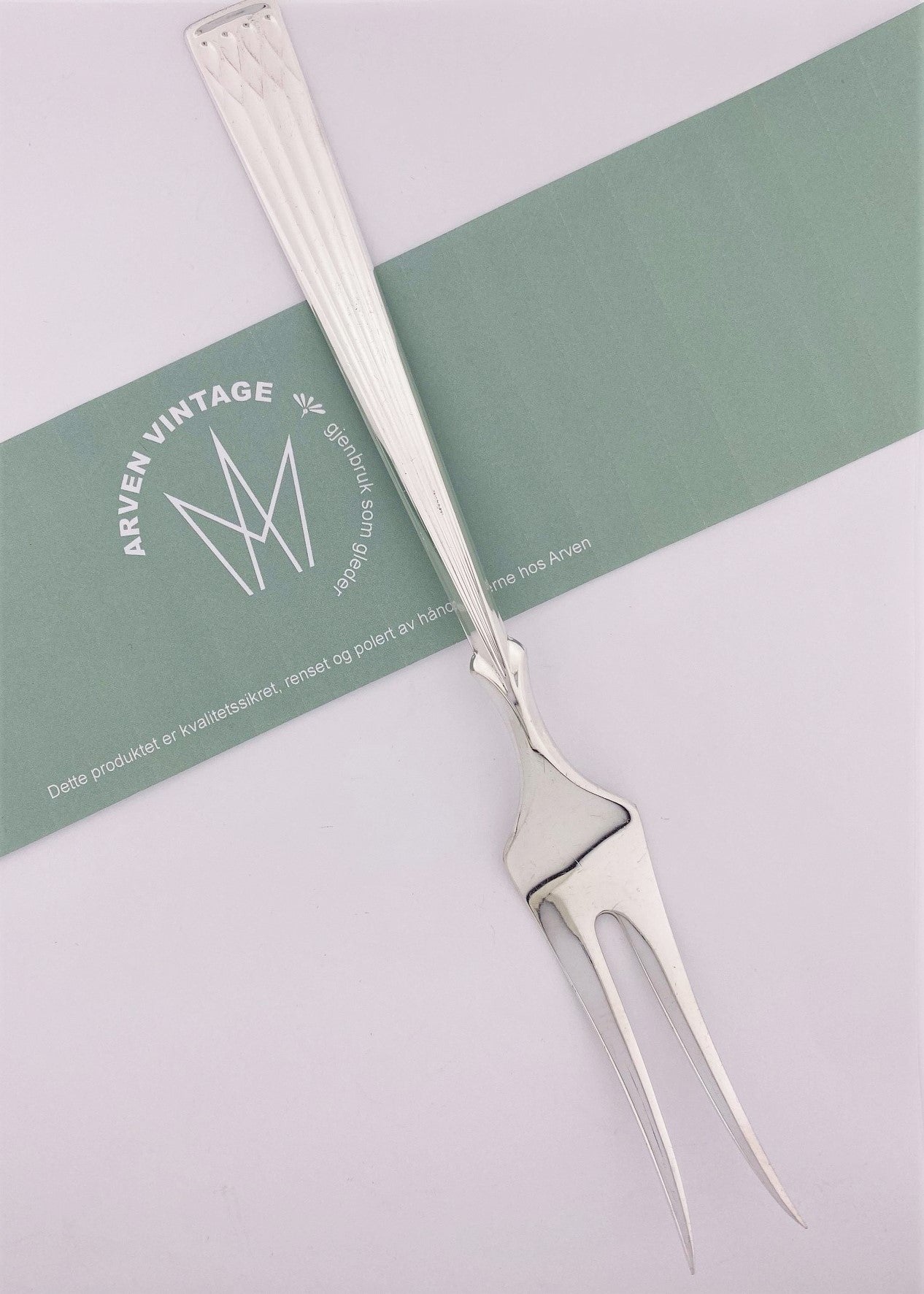 Vintage Heirloom silver serving fork