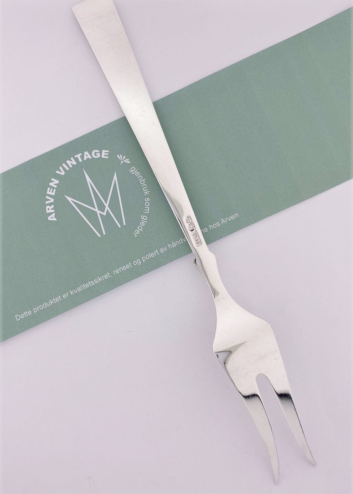 Vintage Heirloom silver serving fork