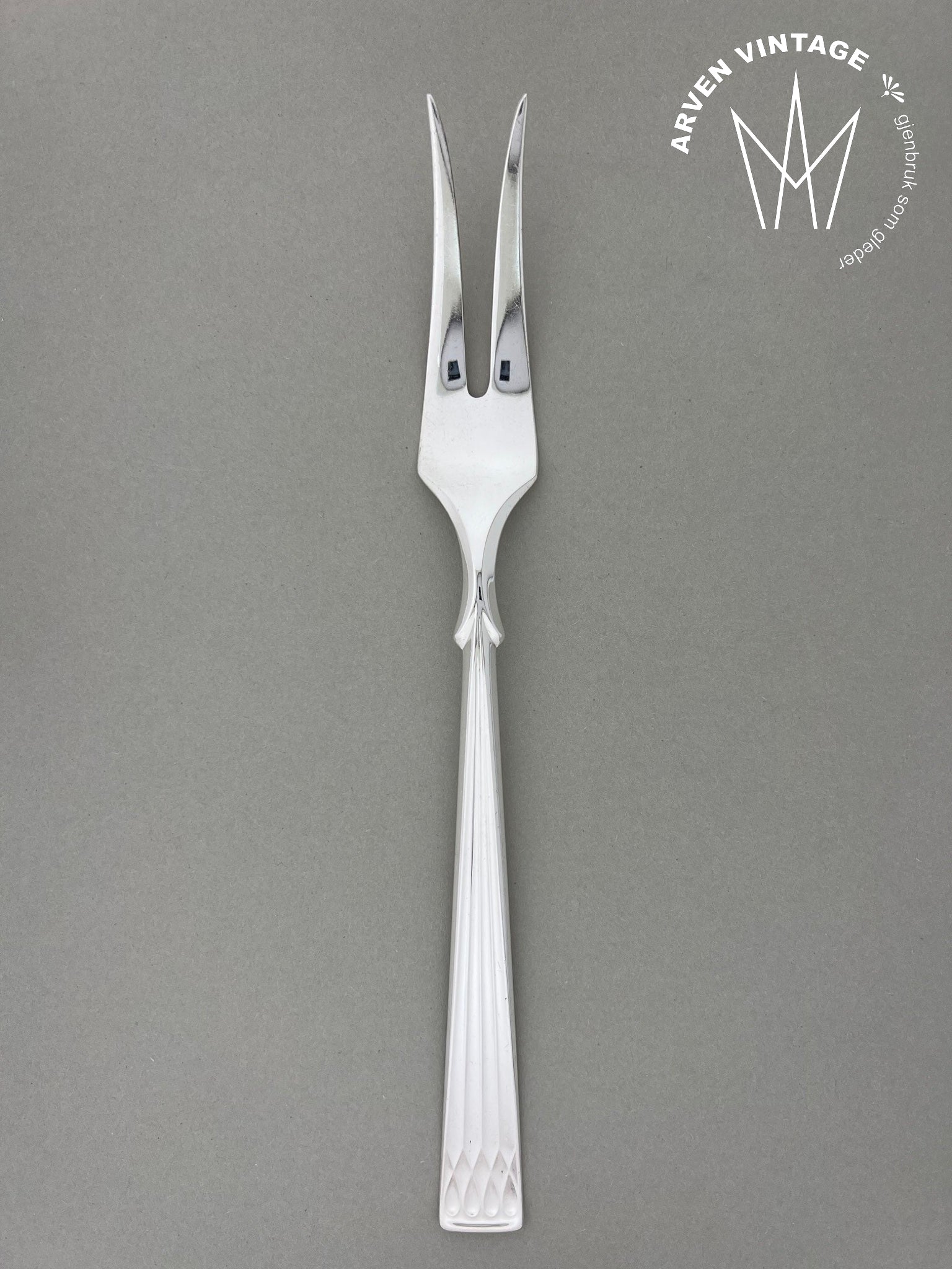 Vintage Heirloom silver serving fork