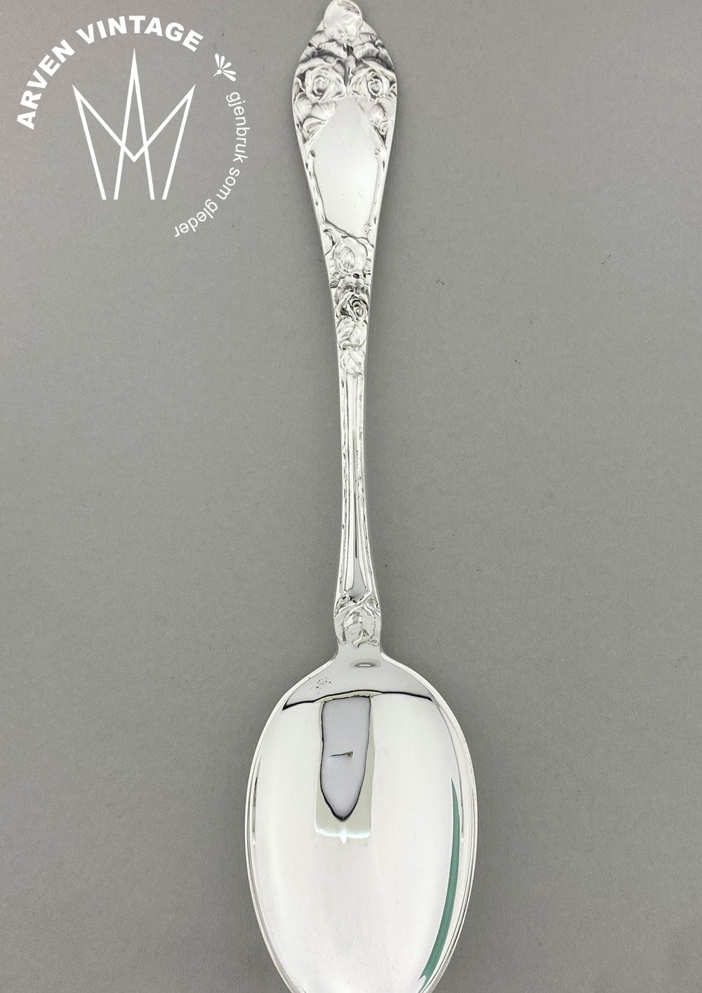 Vintage Raised Rose small tablespoon