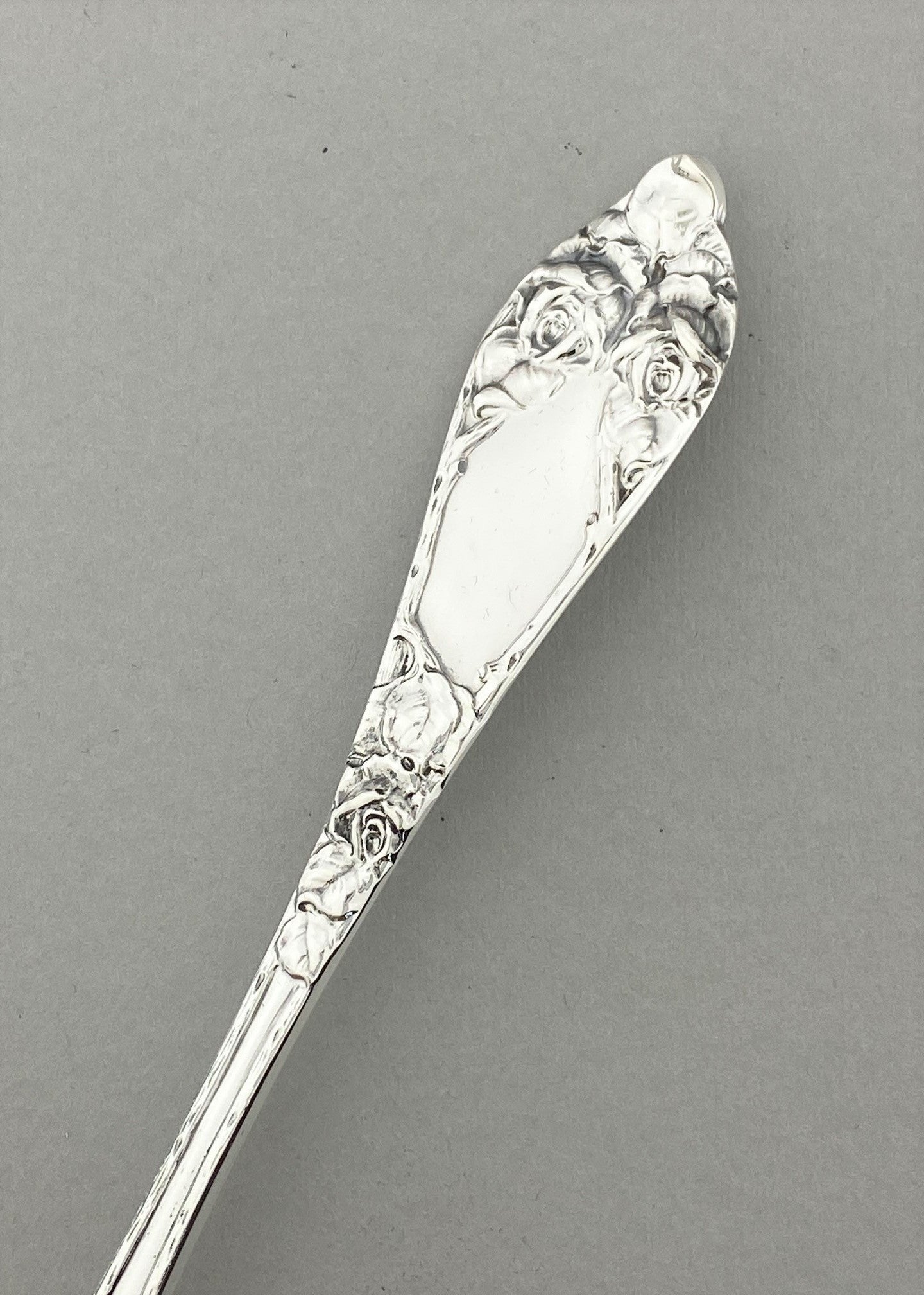 Vintage Raised Rose small tablespoon
