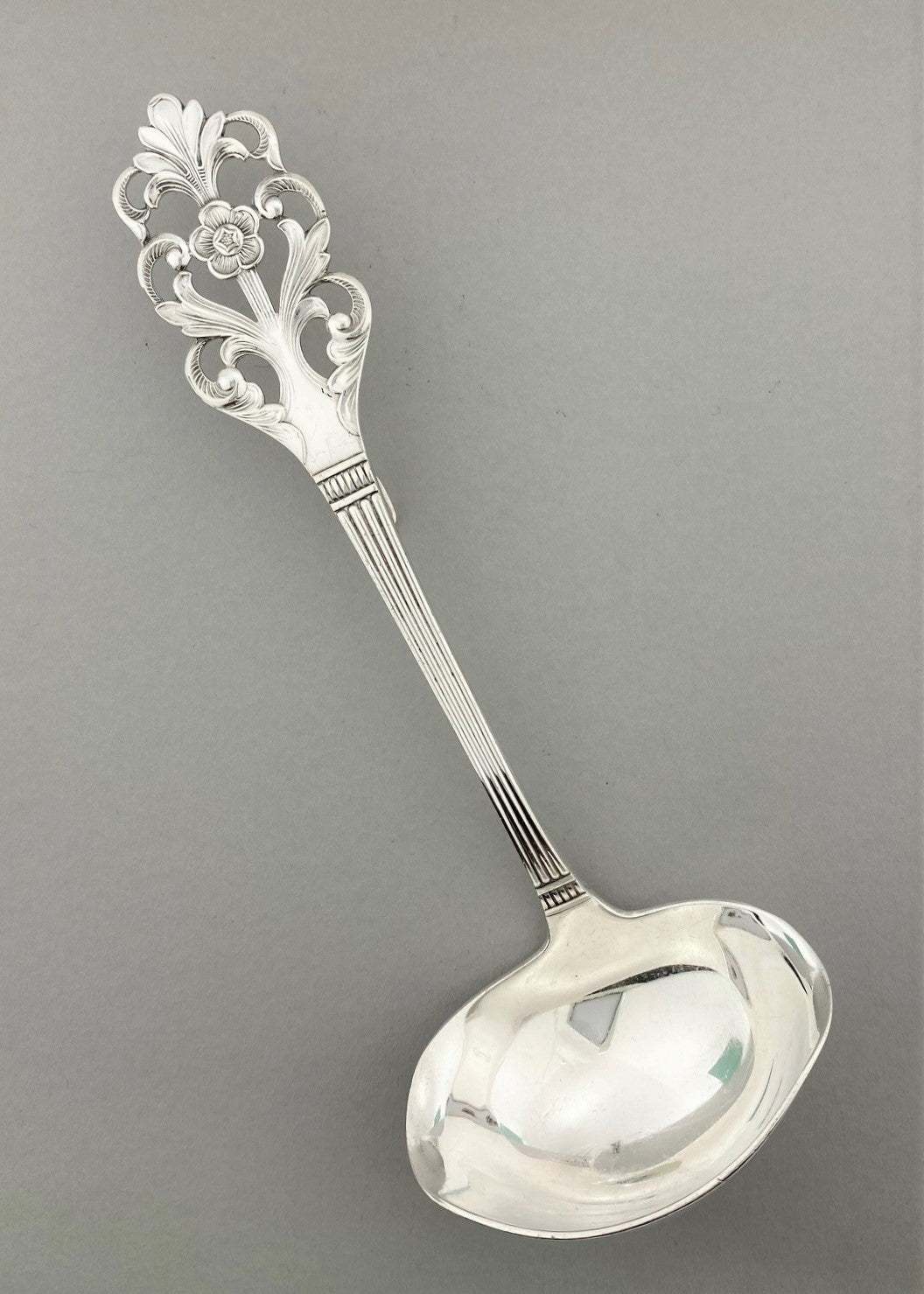 Vintage Viking rose sauce spoon with hook