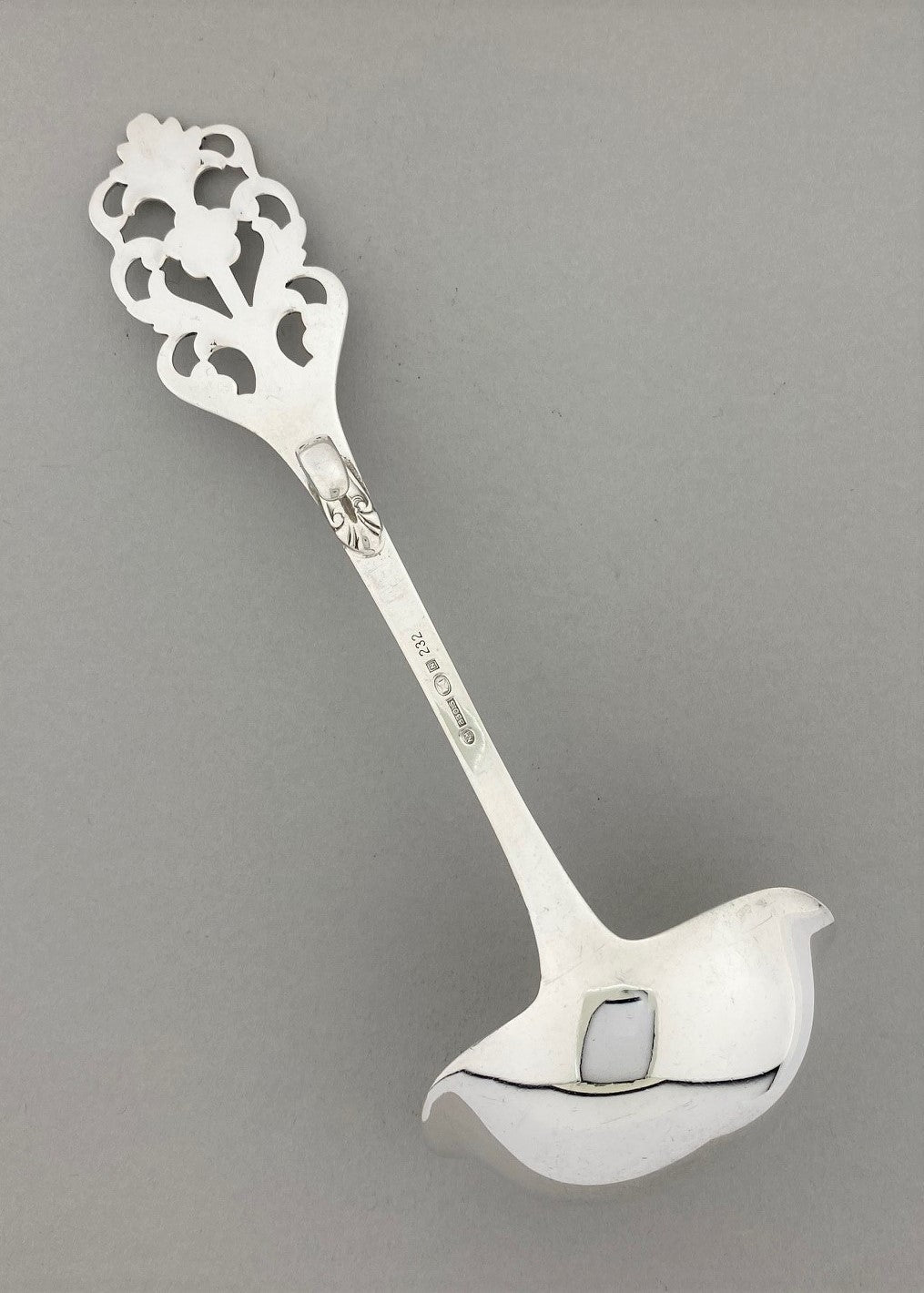 Vintage Viking rose sauce spoon with hook