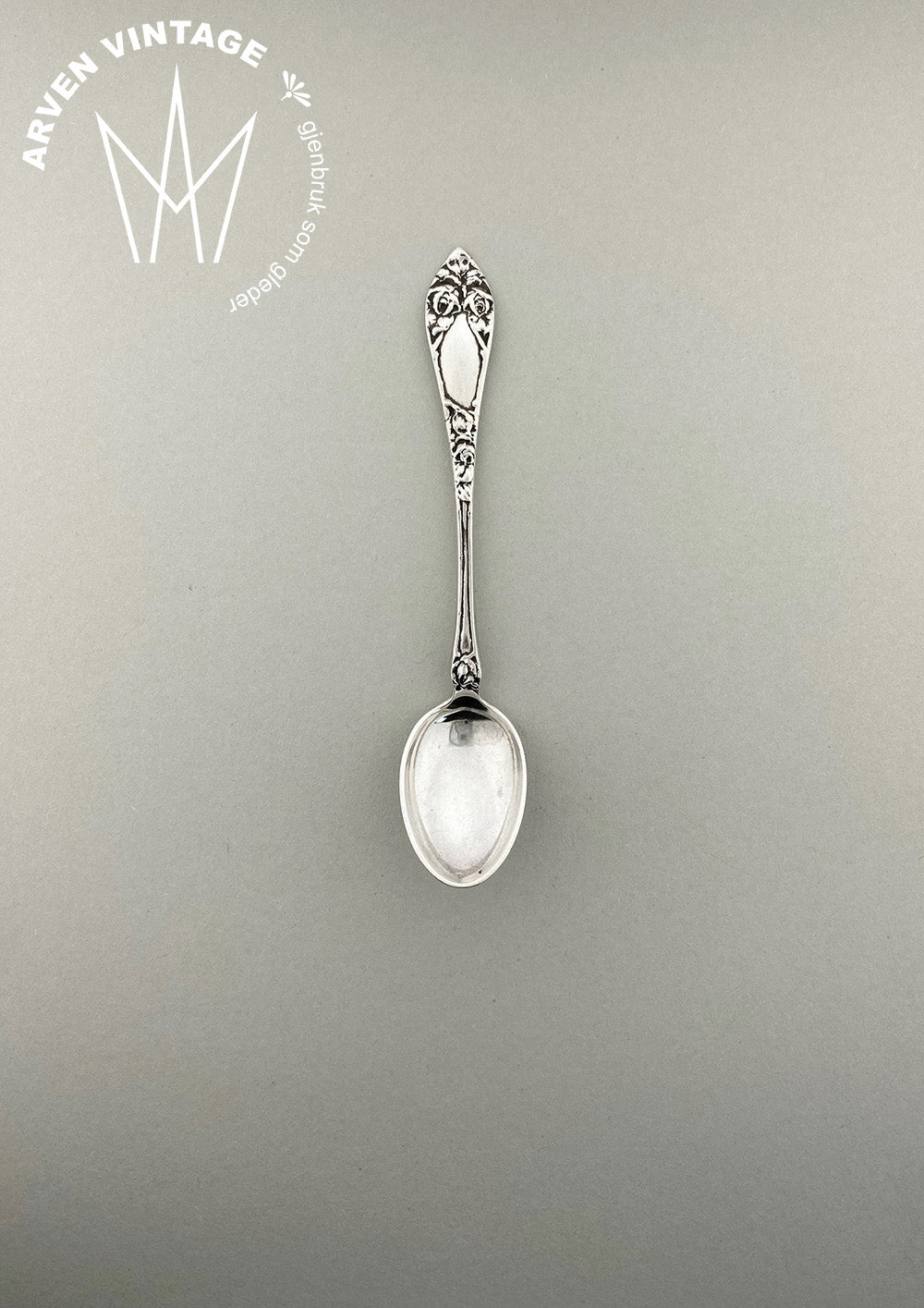 Vintage Raised Rose Teaspoon