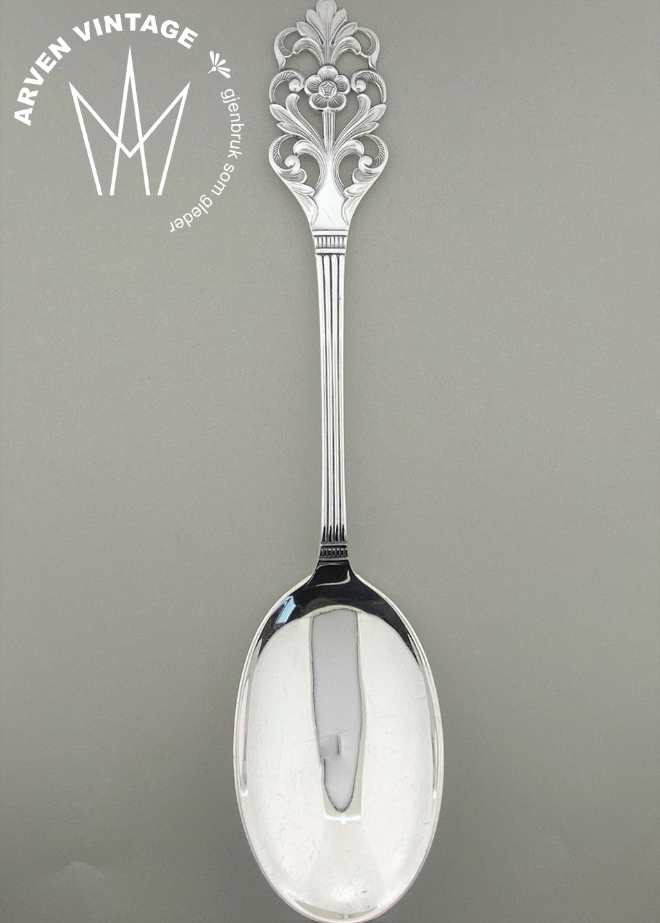 Vintage Viking Rose serving spoon