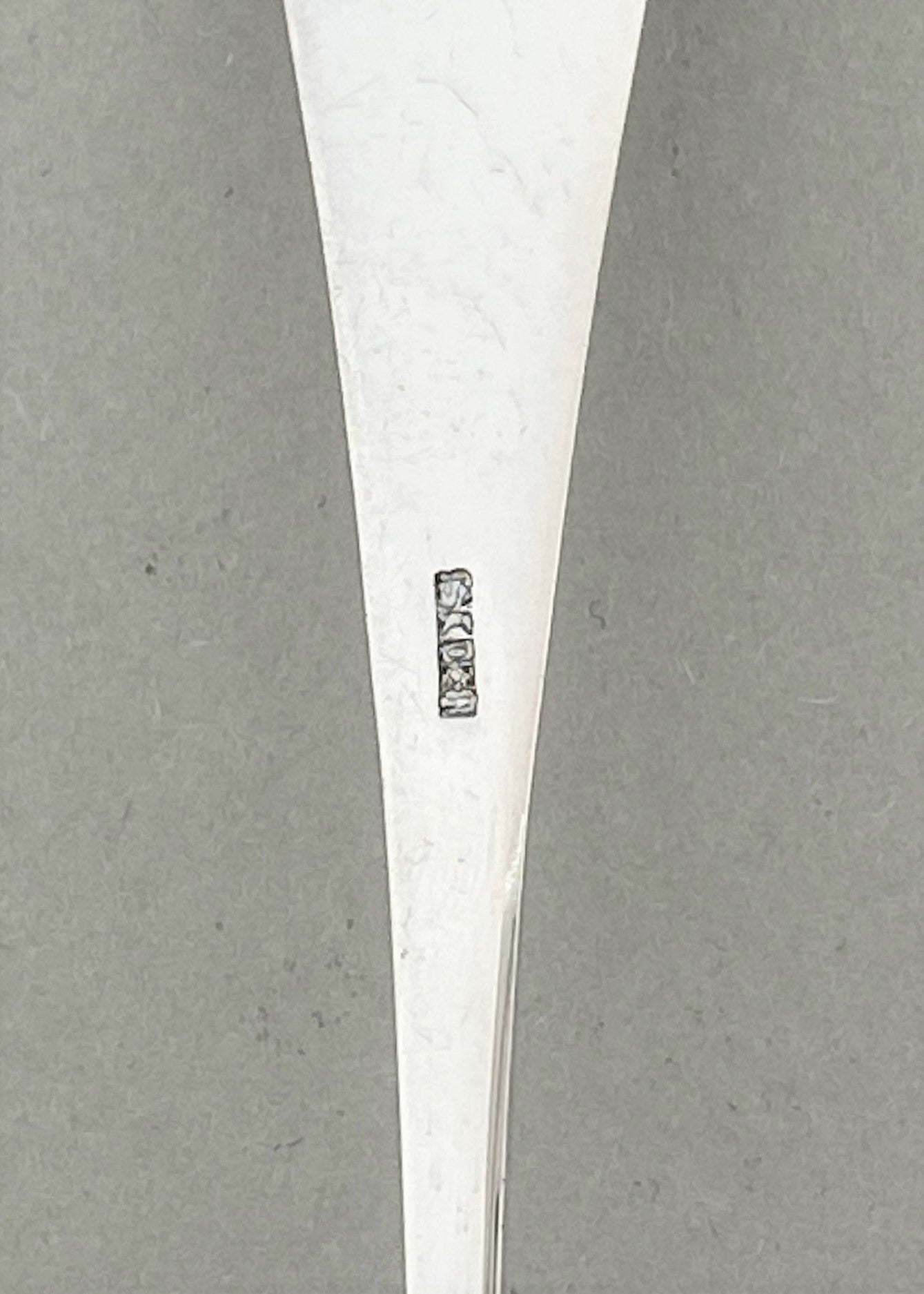 Vintage Pointed Engraved Cream Spoon