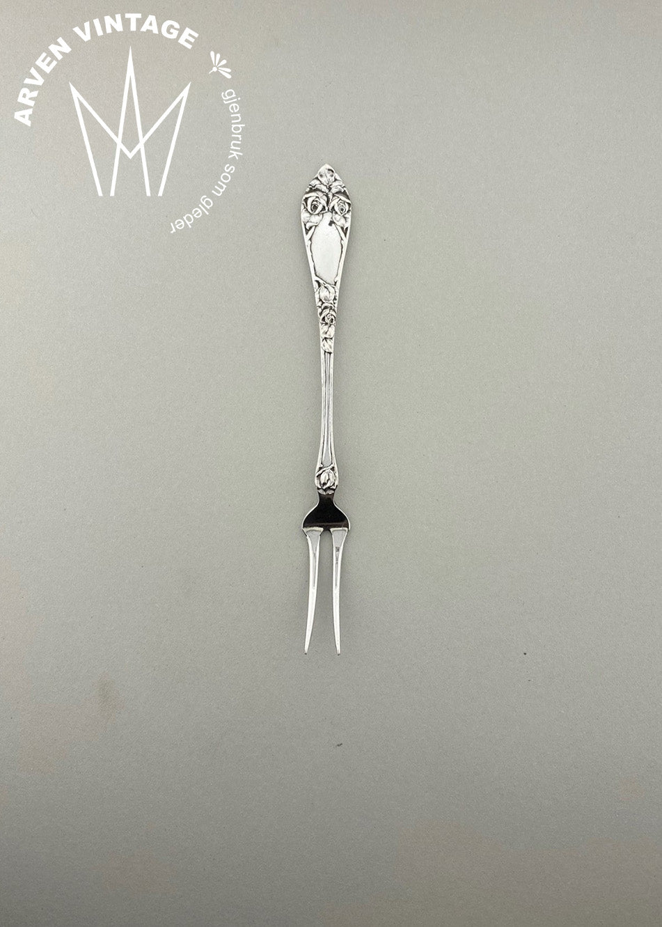 Vintage Opphøiet Rose smørgaffel / tapasgaffel