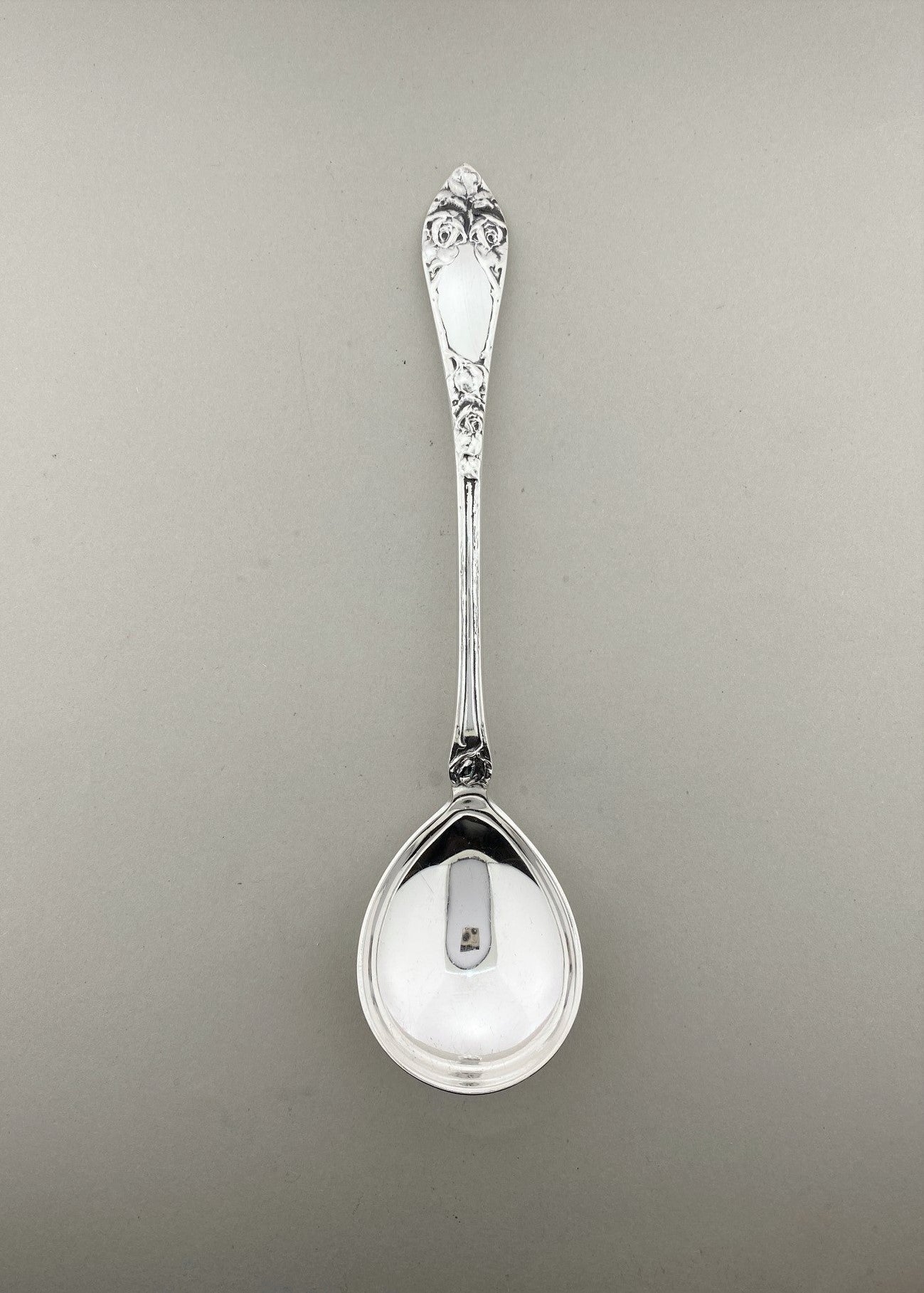Vintage Raised Rose large jam spoon