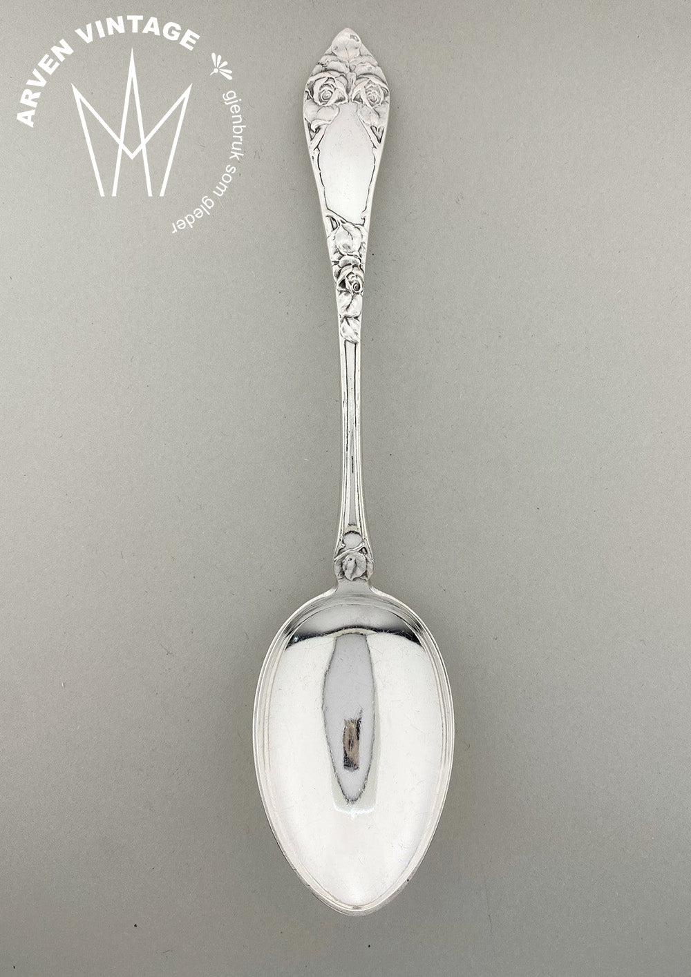 Vintage Raised Rose large tablespoon