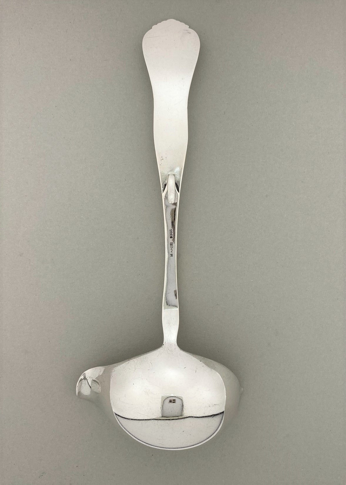 Vintage New shell sauce spoon with hook