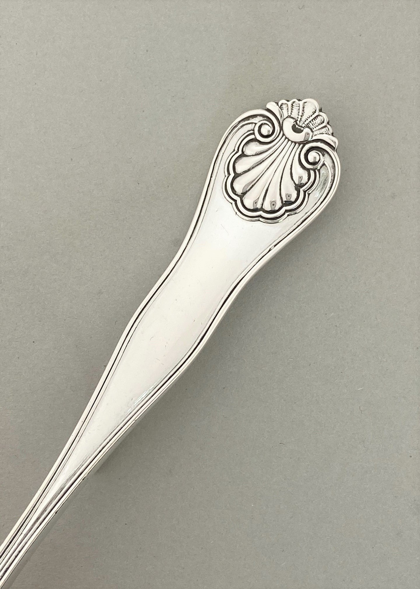Vintage New shell sauce spoon with hook