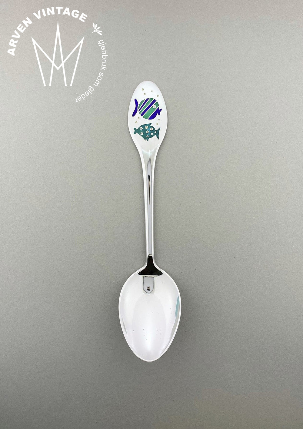 Vintage Lucky Sign Pisces Children's Spoon