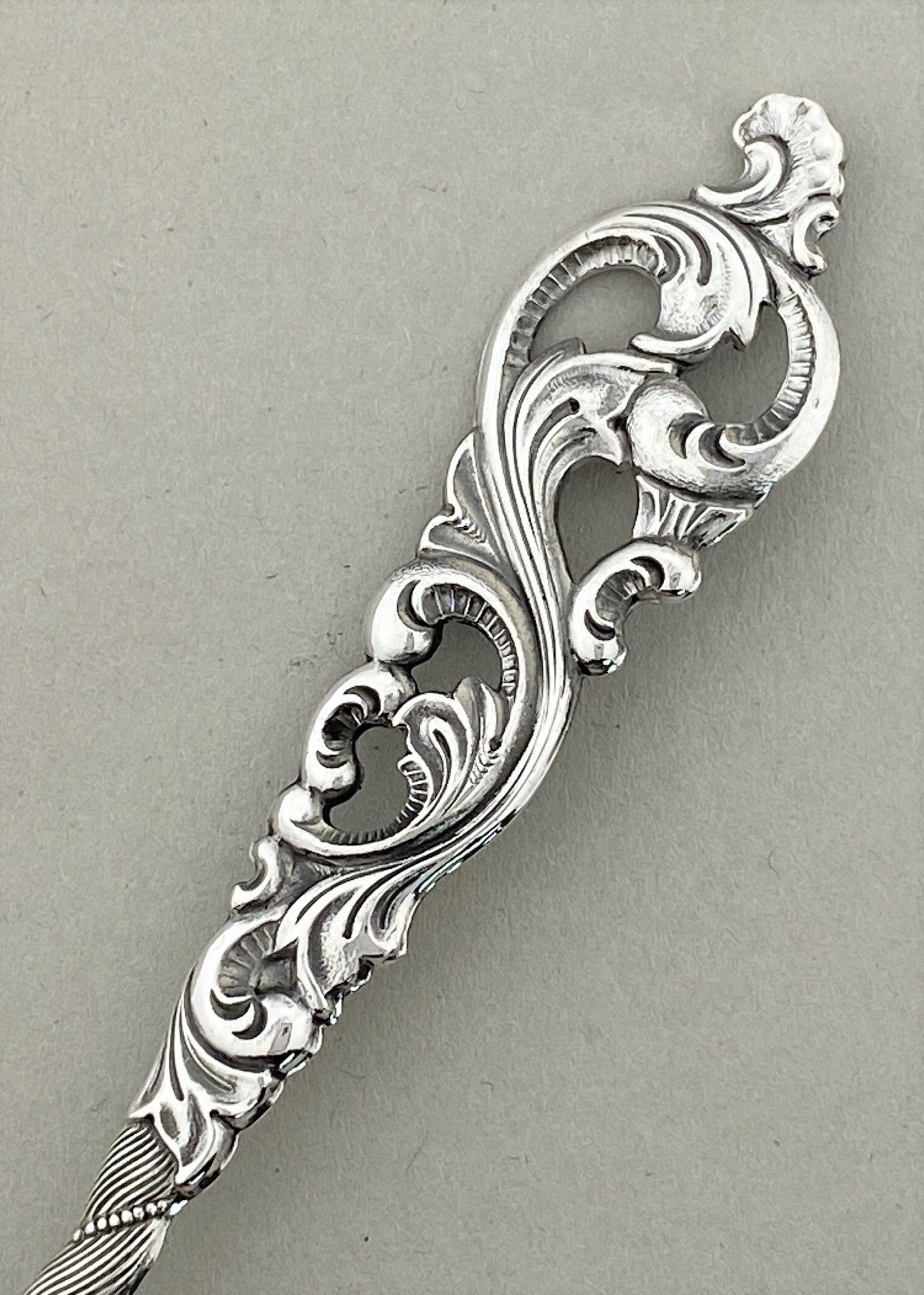 Vintage Double Rococo Candy Spoon