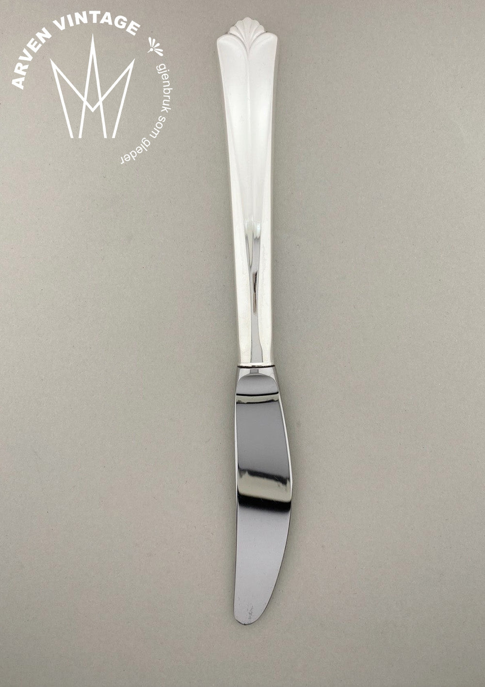 Vintage Rådhus med vifte liten spisekniv med langt skaft