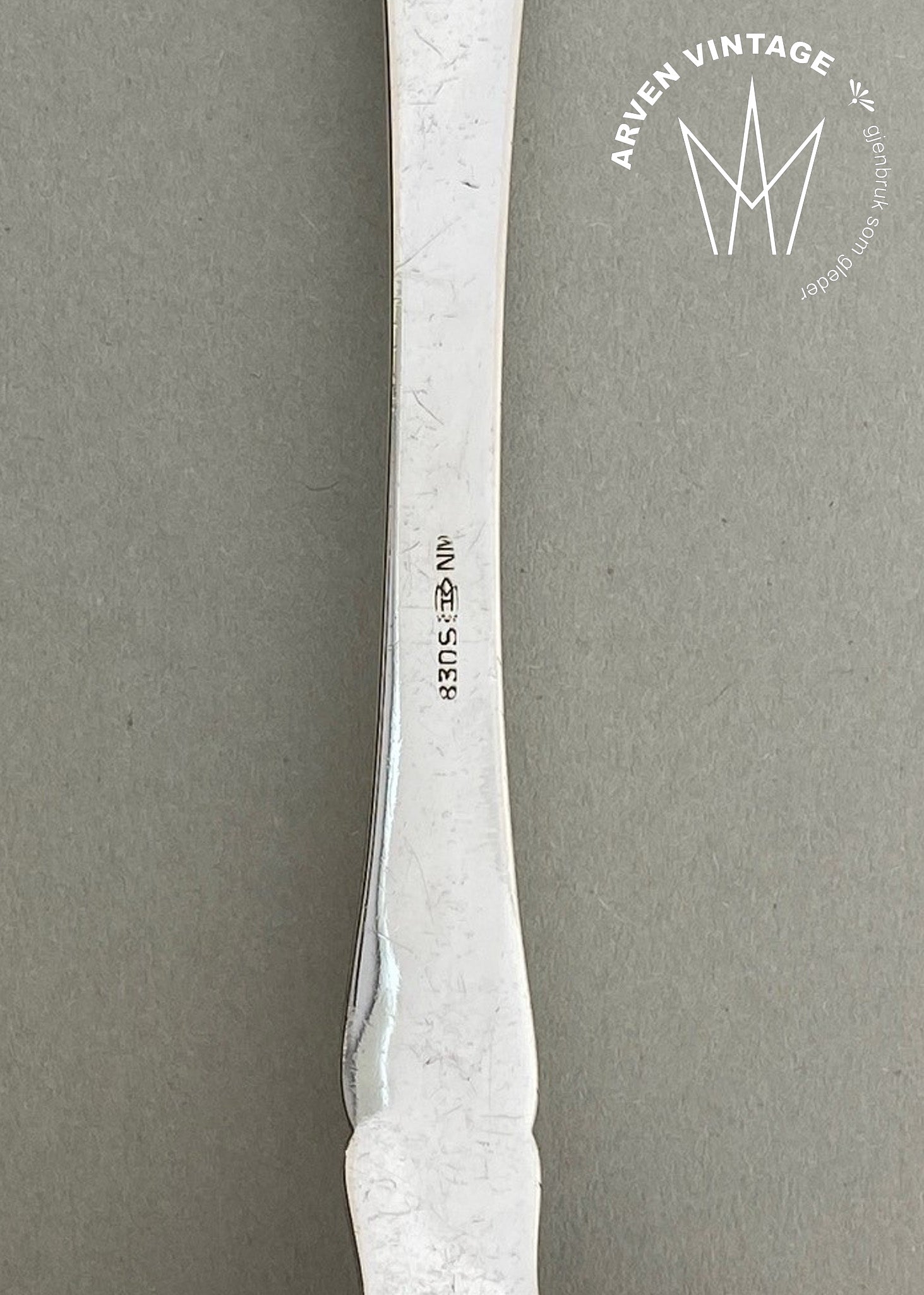 Vintage Iris large cream spoon / compote spoon