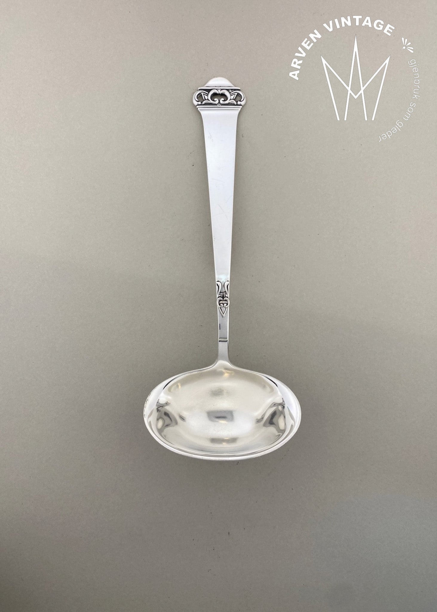 Vintage Saga sauce spoon with hook