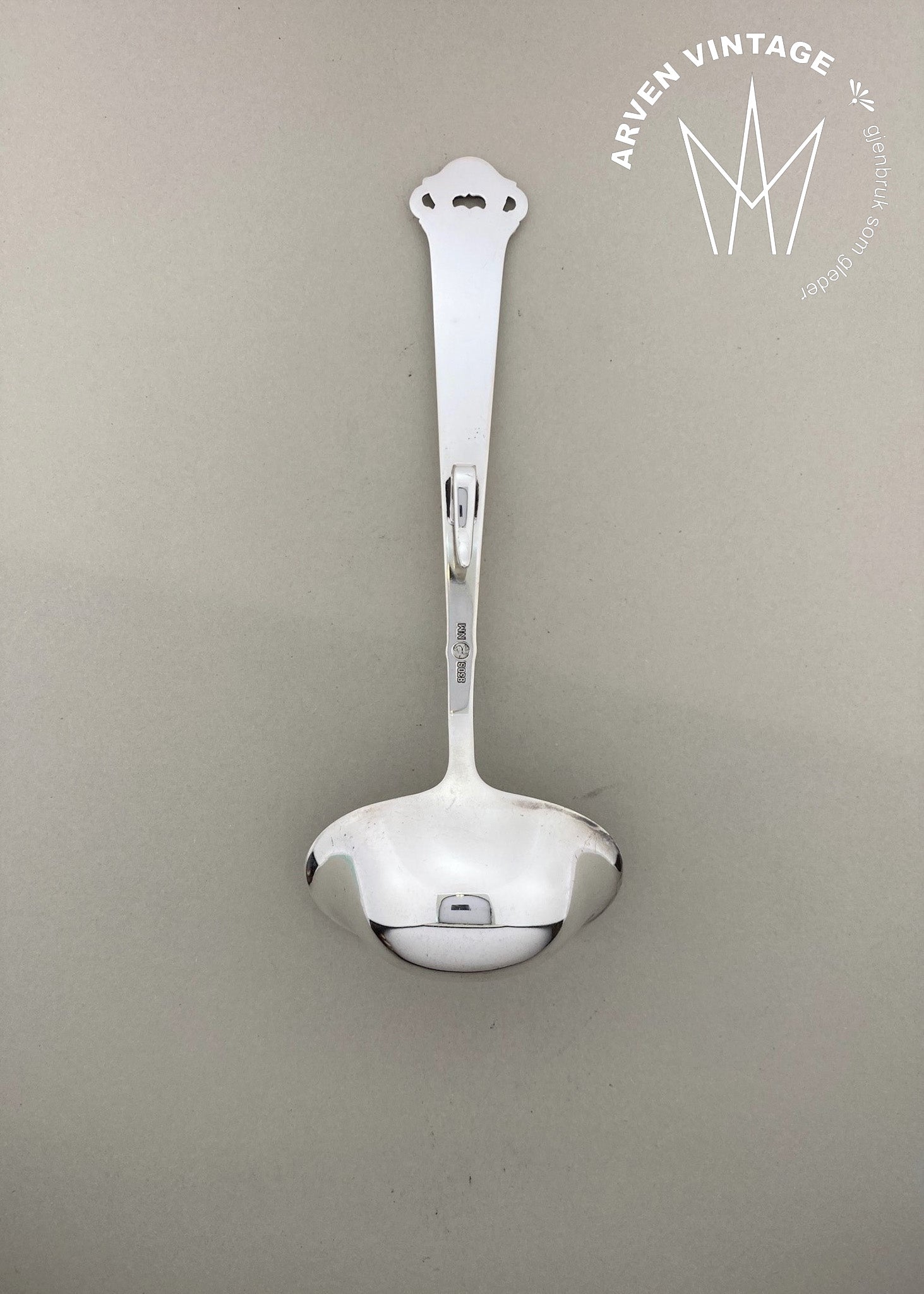 Vintage Saga sauce spoon with hook
