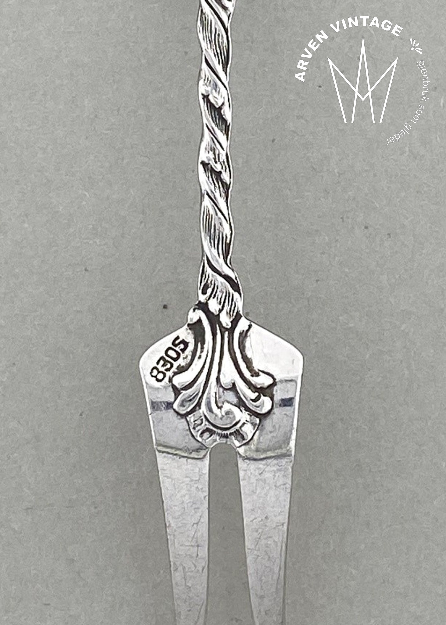 Vintage Rococo lemon fork