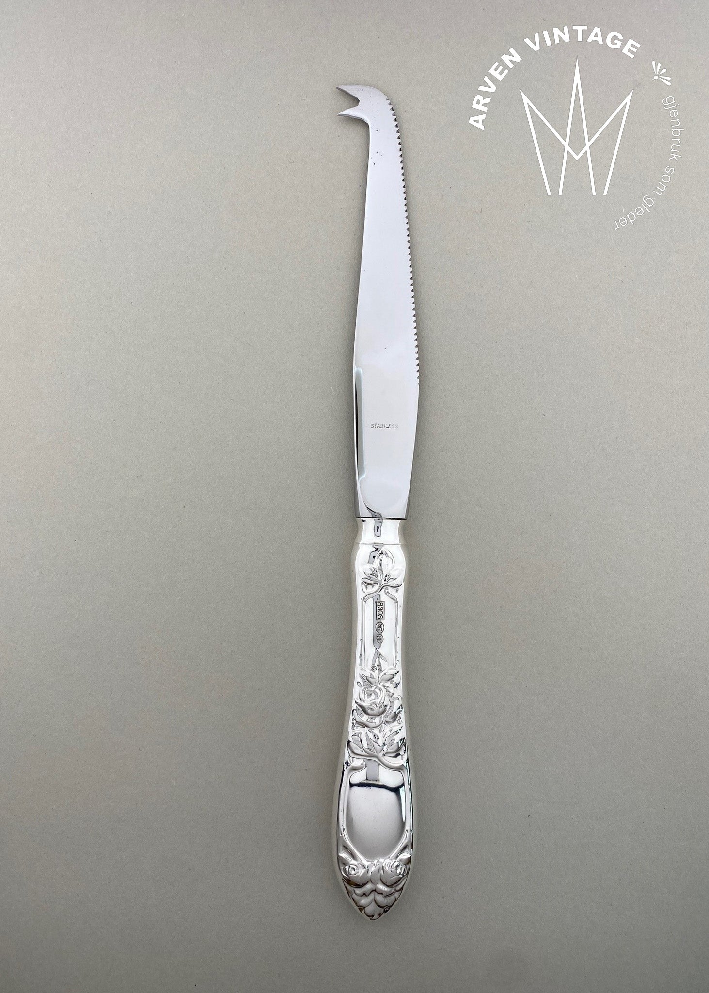 Vintage Opphøiet Rose ostekniv