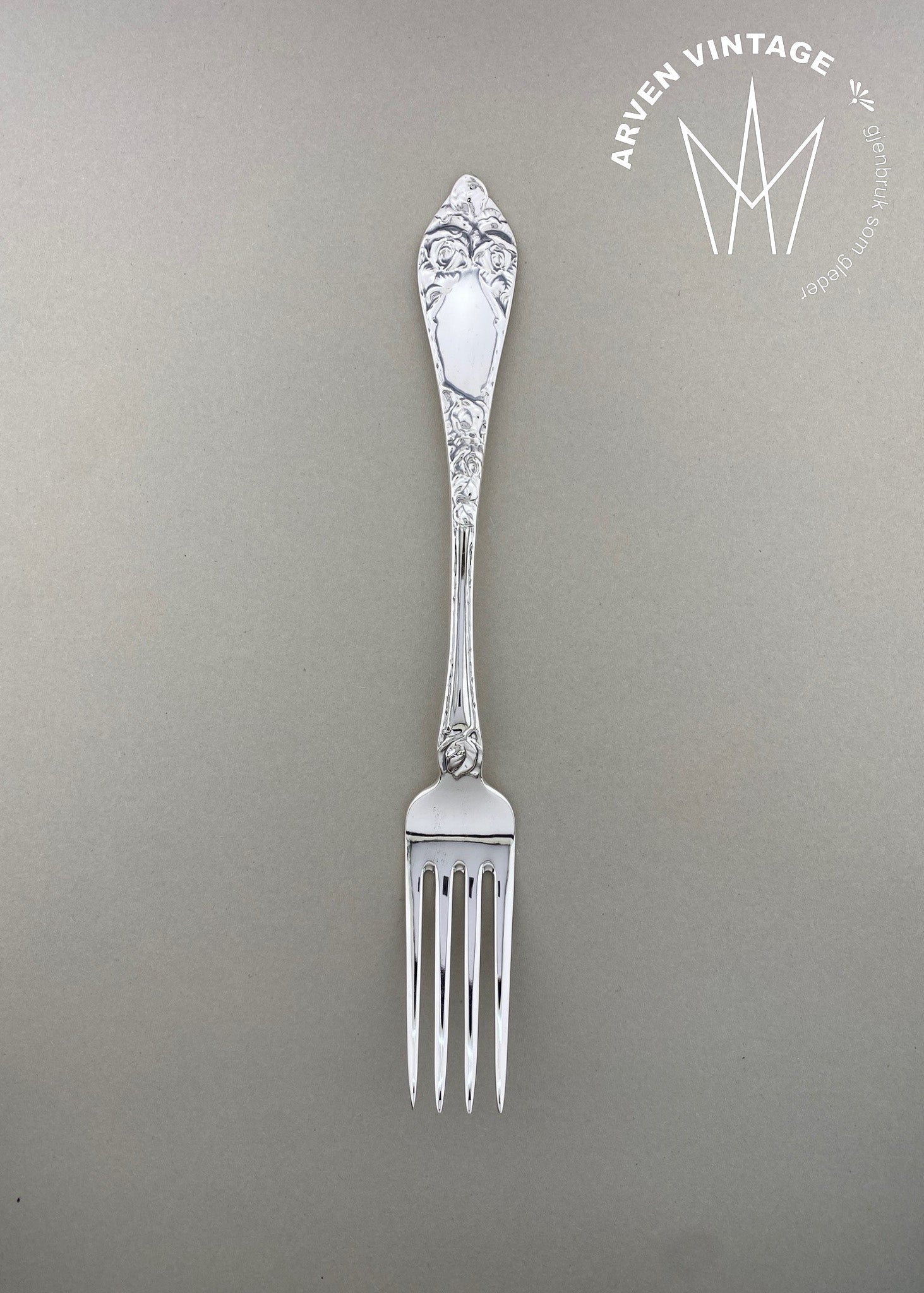 Vintage Raised Rose small dinner fork
