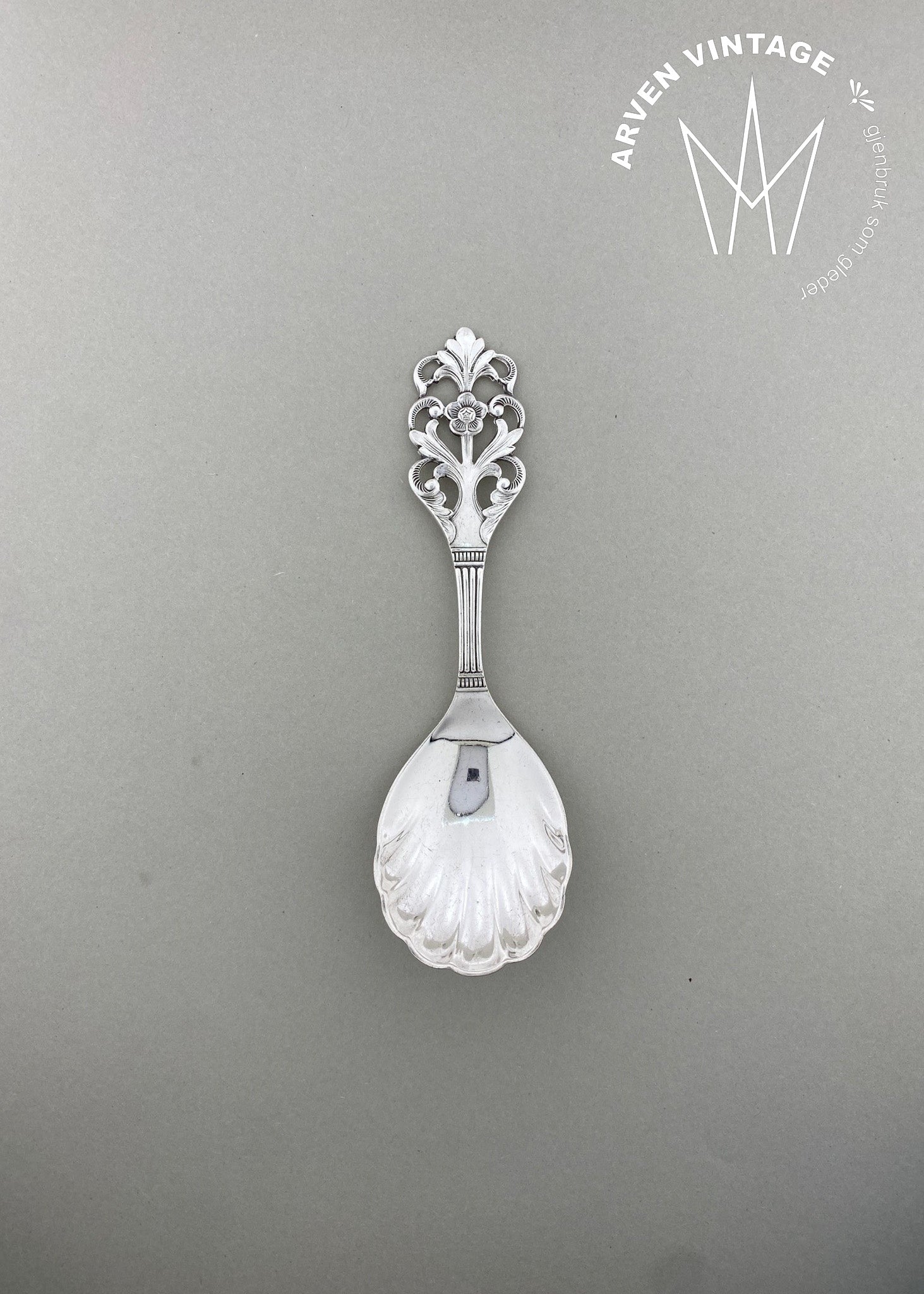 Vintage Viking Rose sugar spoon