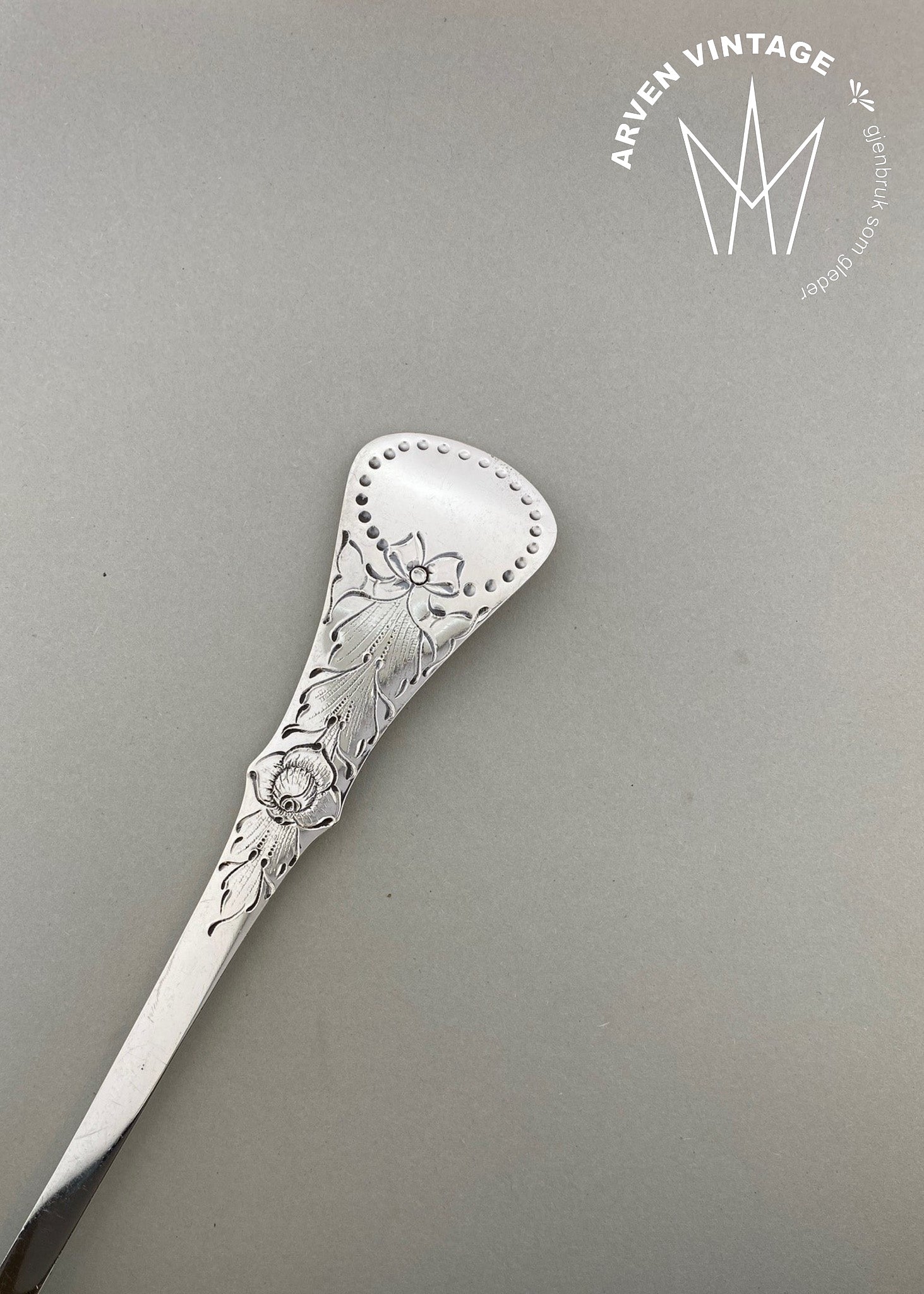 Vintage Rose ekstra stor serveringsskje