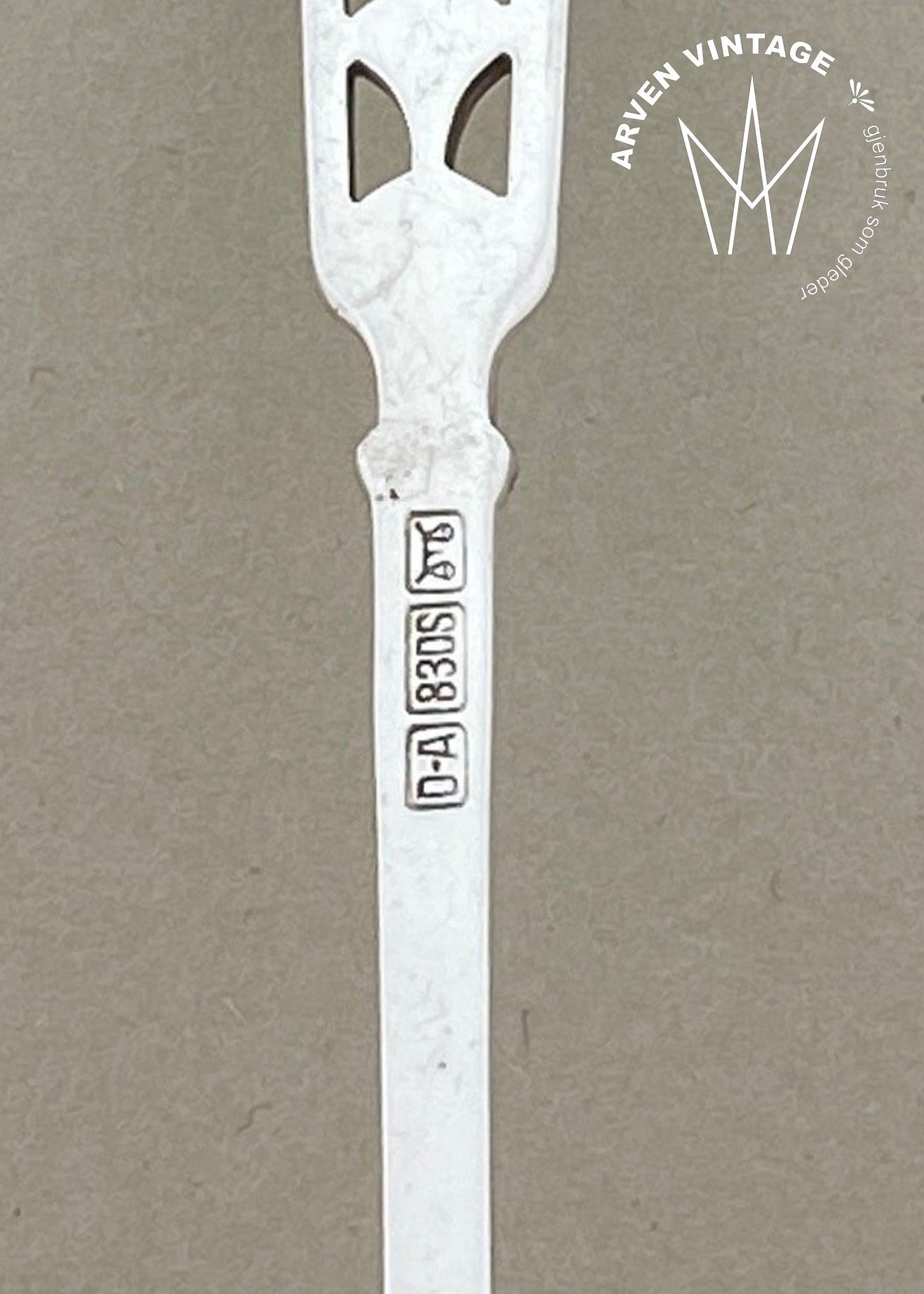 Vintage Telesølv fiskespade m stålklinge