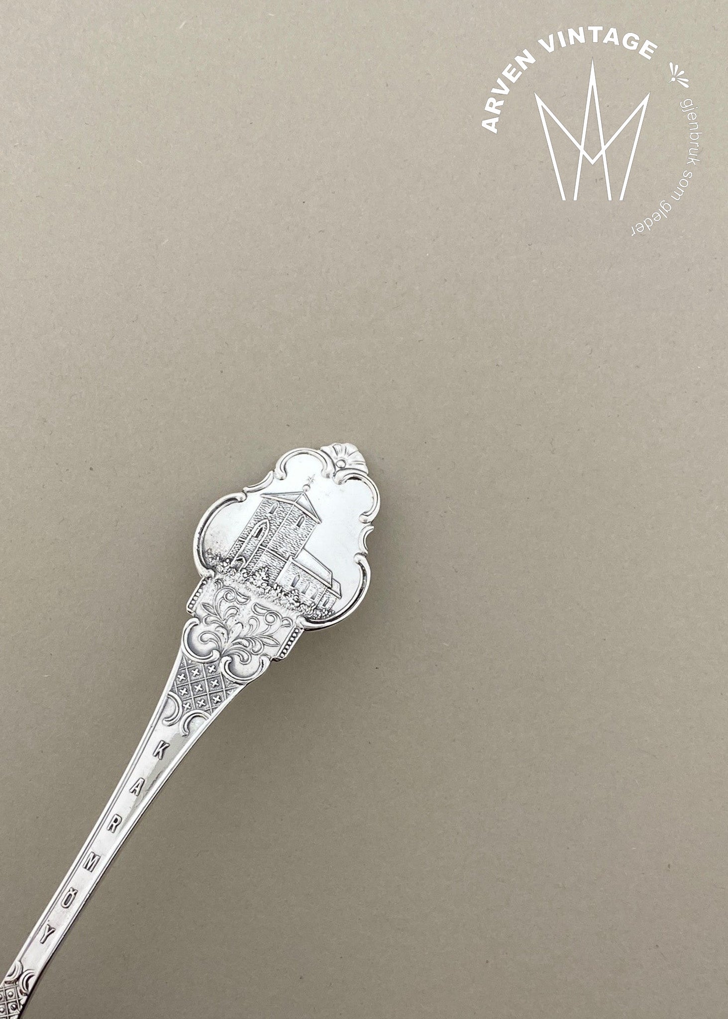 Vintage city spoon Karmøy