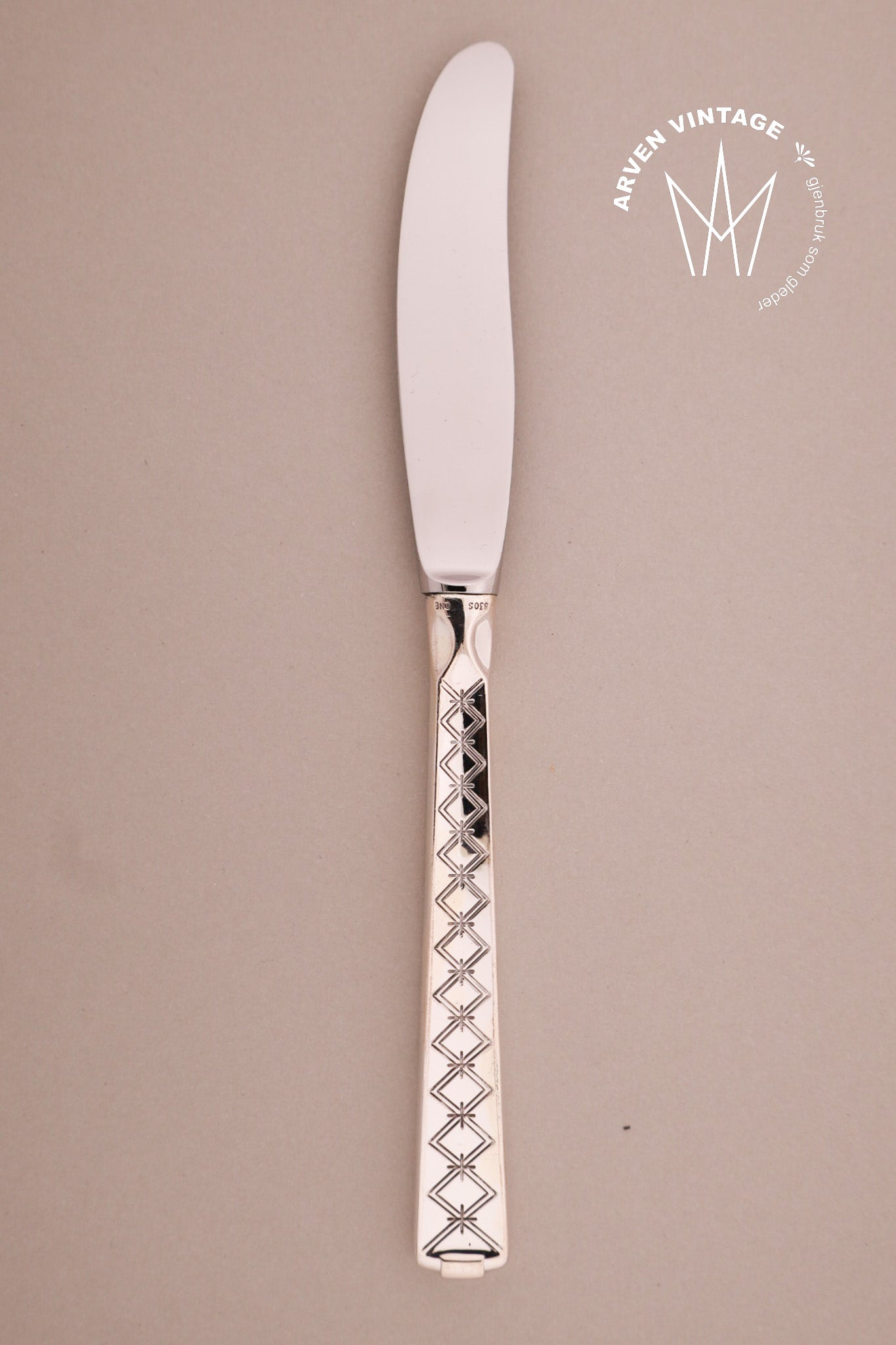 Vintage Tone liten spisekniv langt skaft