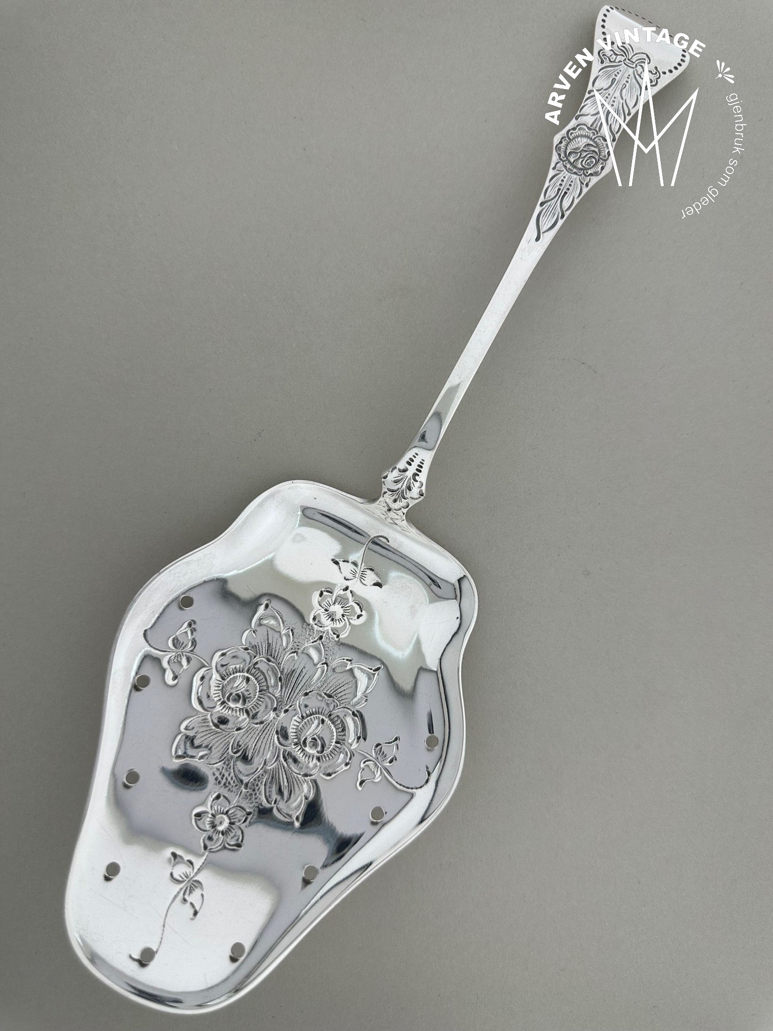 Vintage Rose stor fiskespade