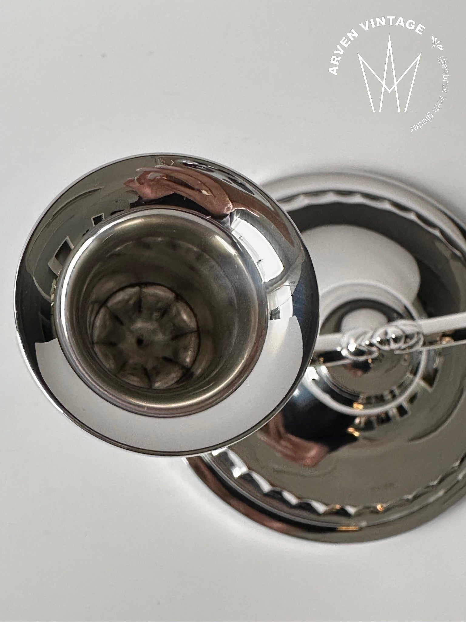 Vintage sølv 2 armet lysestake