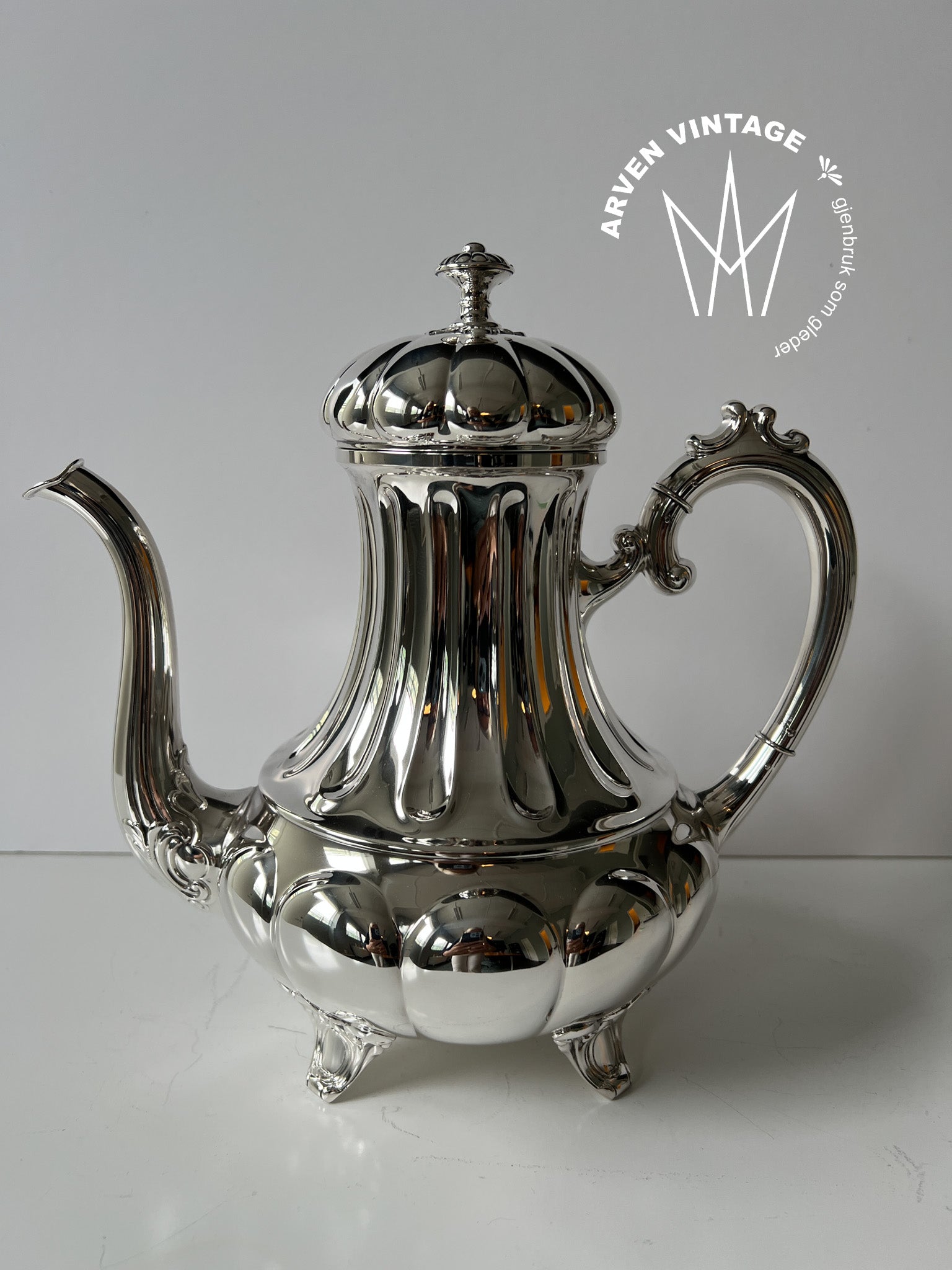Vintage sølv kaffekanne