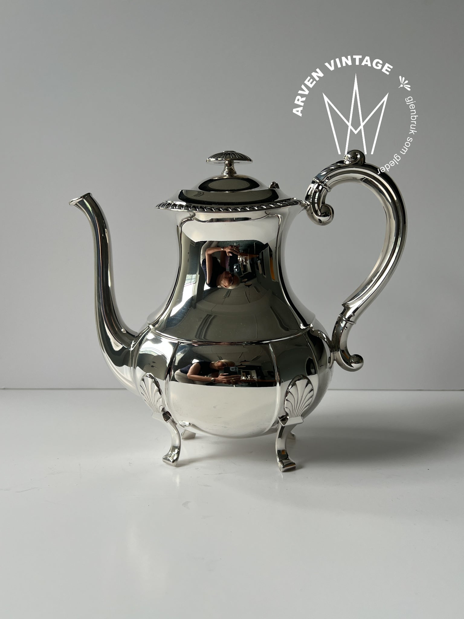 Vintage sølv kaffekanne