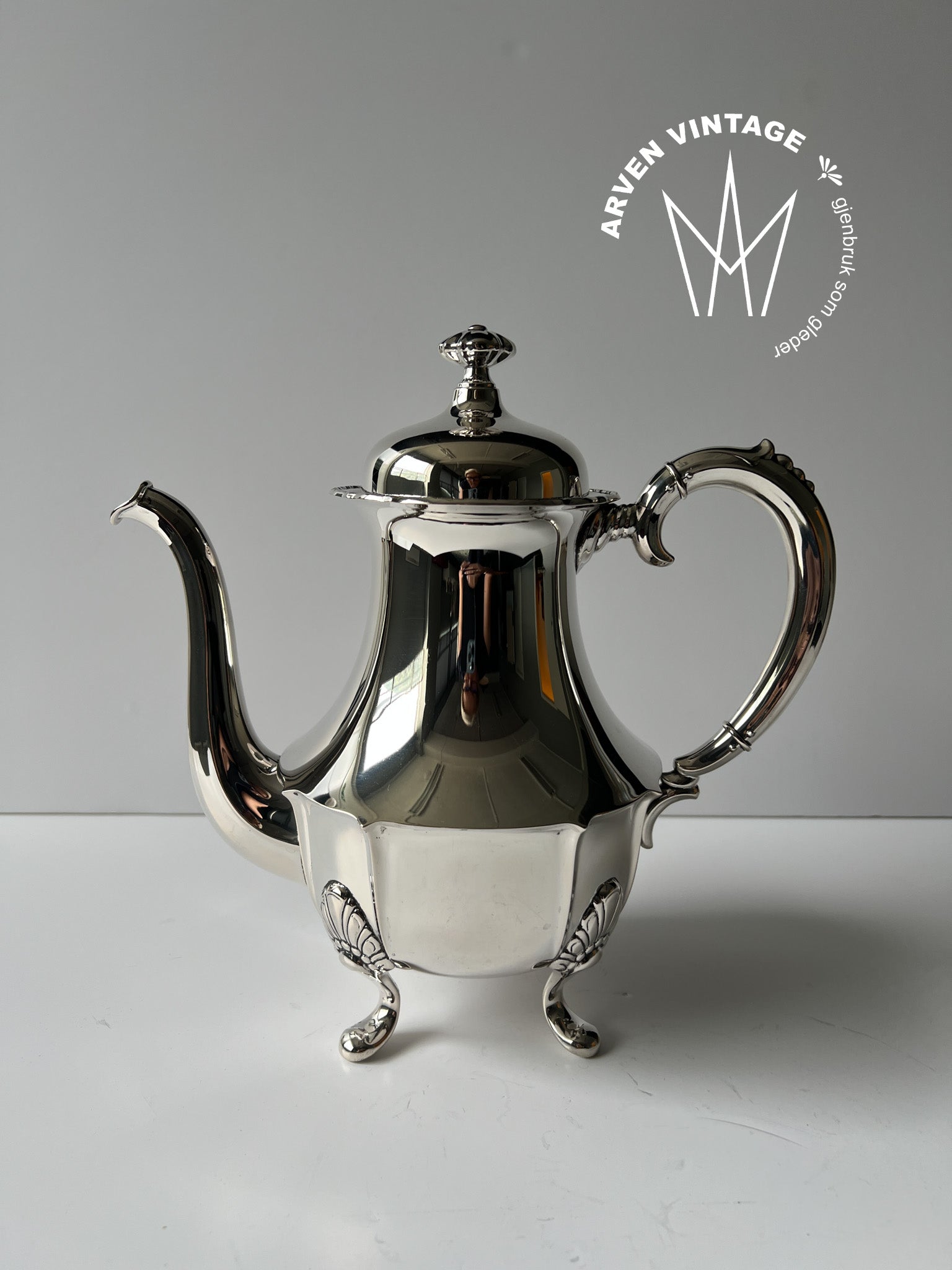 Vintage sølv kaffekanne