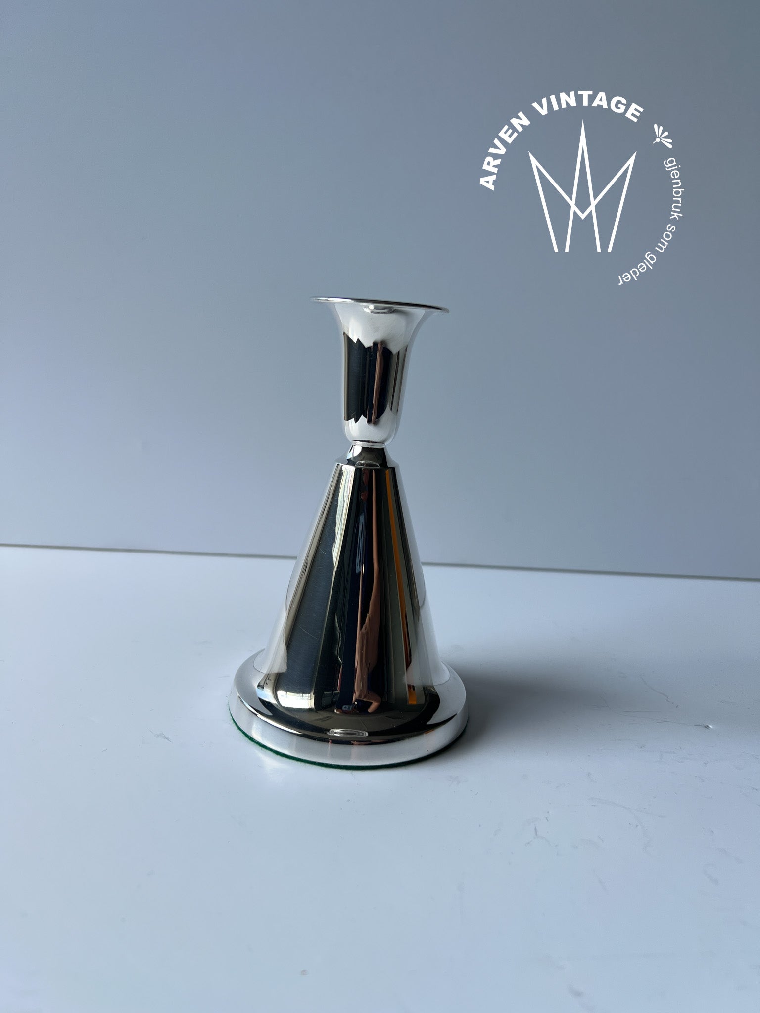 Vintage sølv lysestake 13,5cm