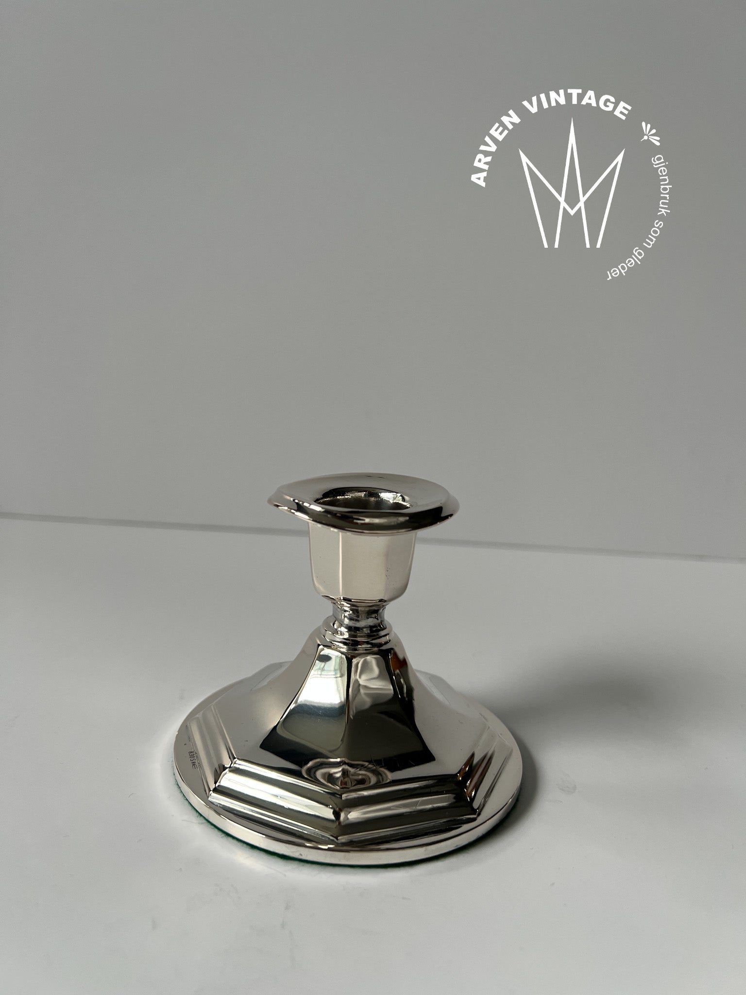 Vintage sølv lysestake 6,5cm