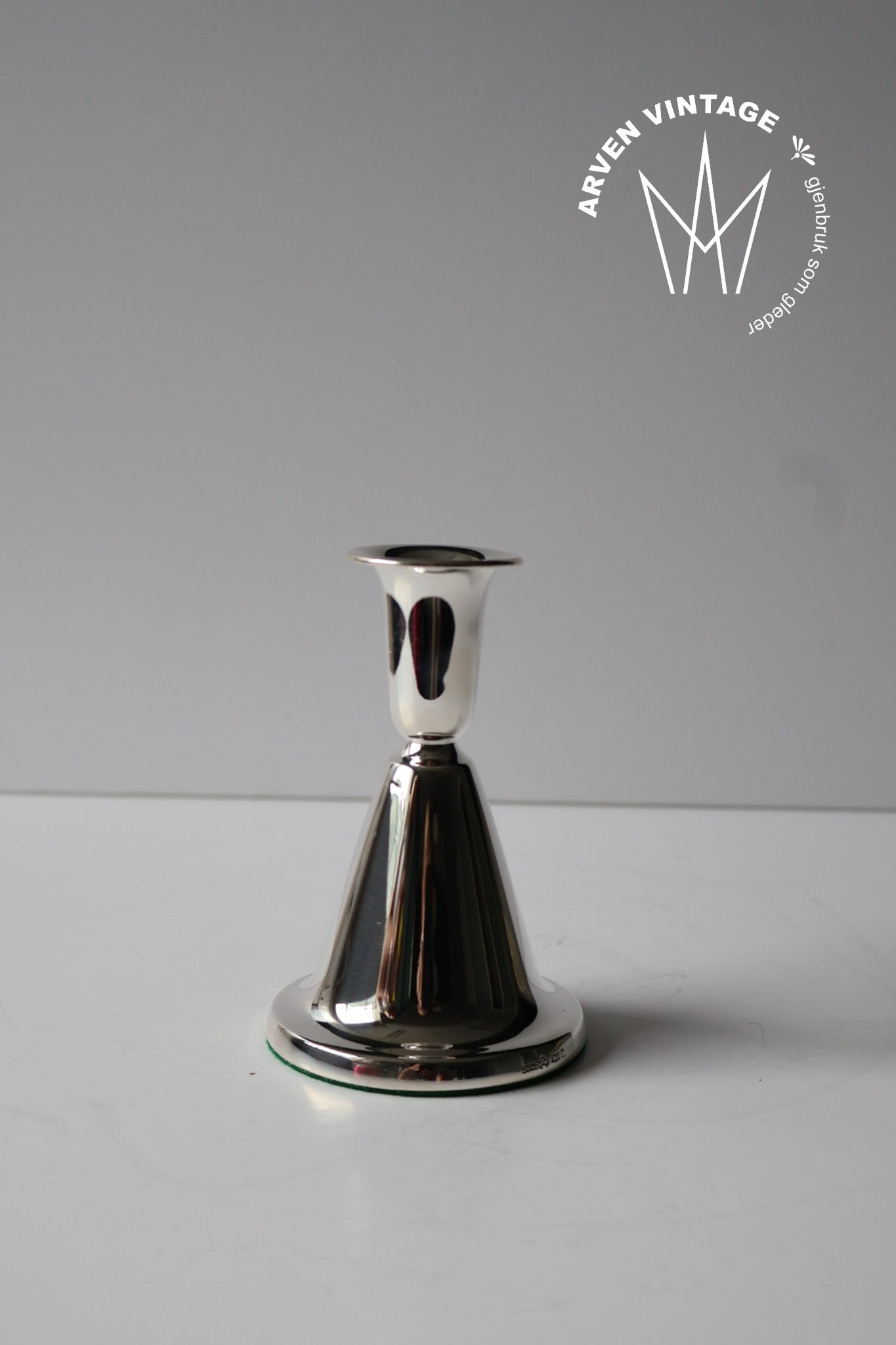 Vintage sølv lysestake 10,5cm