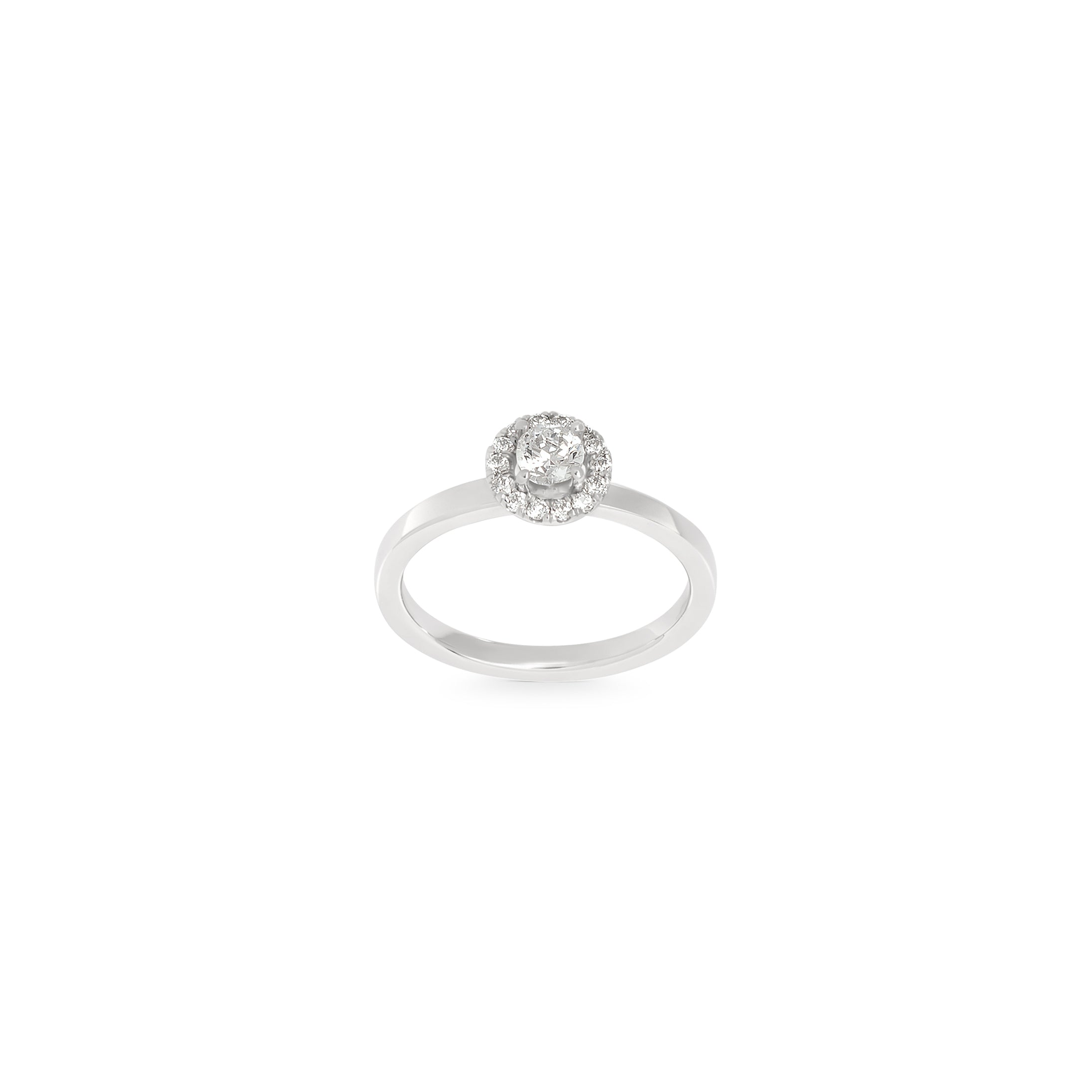 Line Halo Diamantring