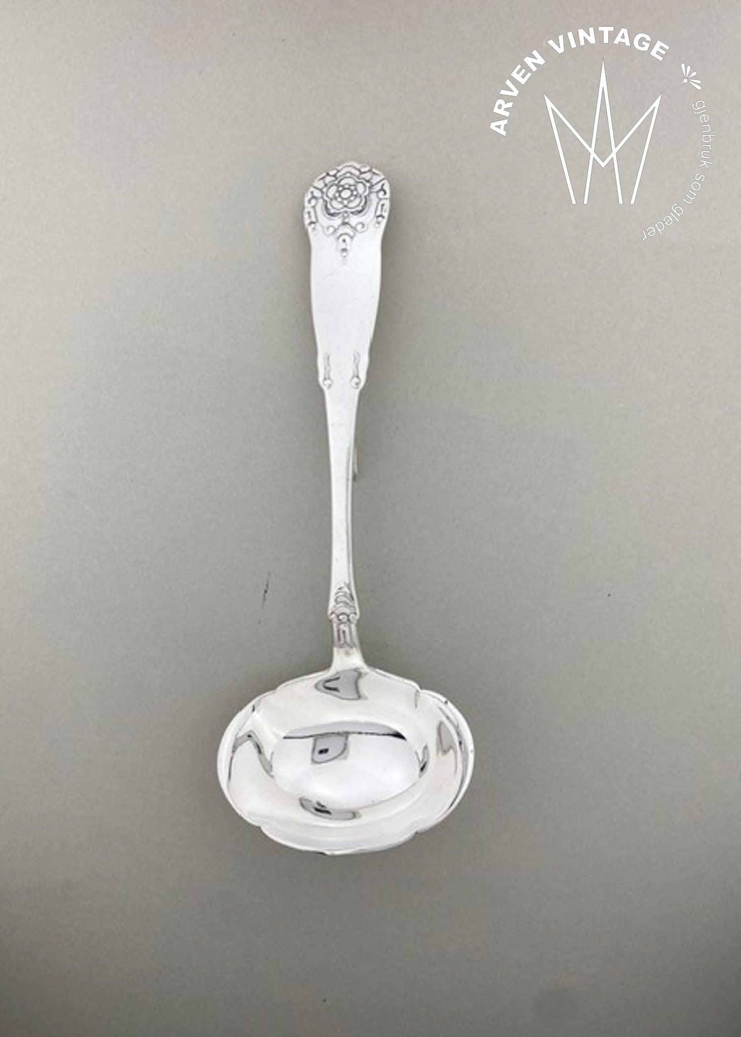 Vintage Hardanger sauce ladle with hook