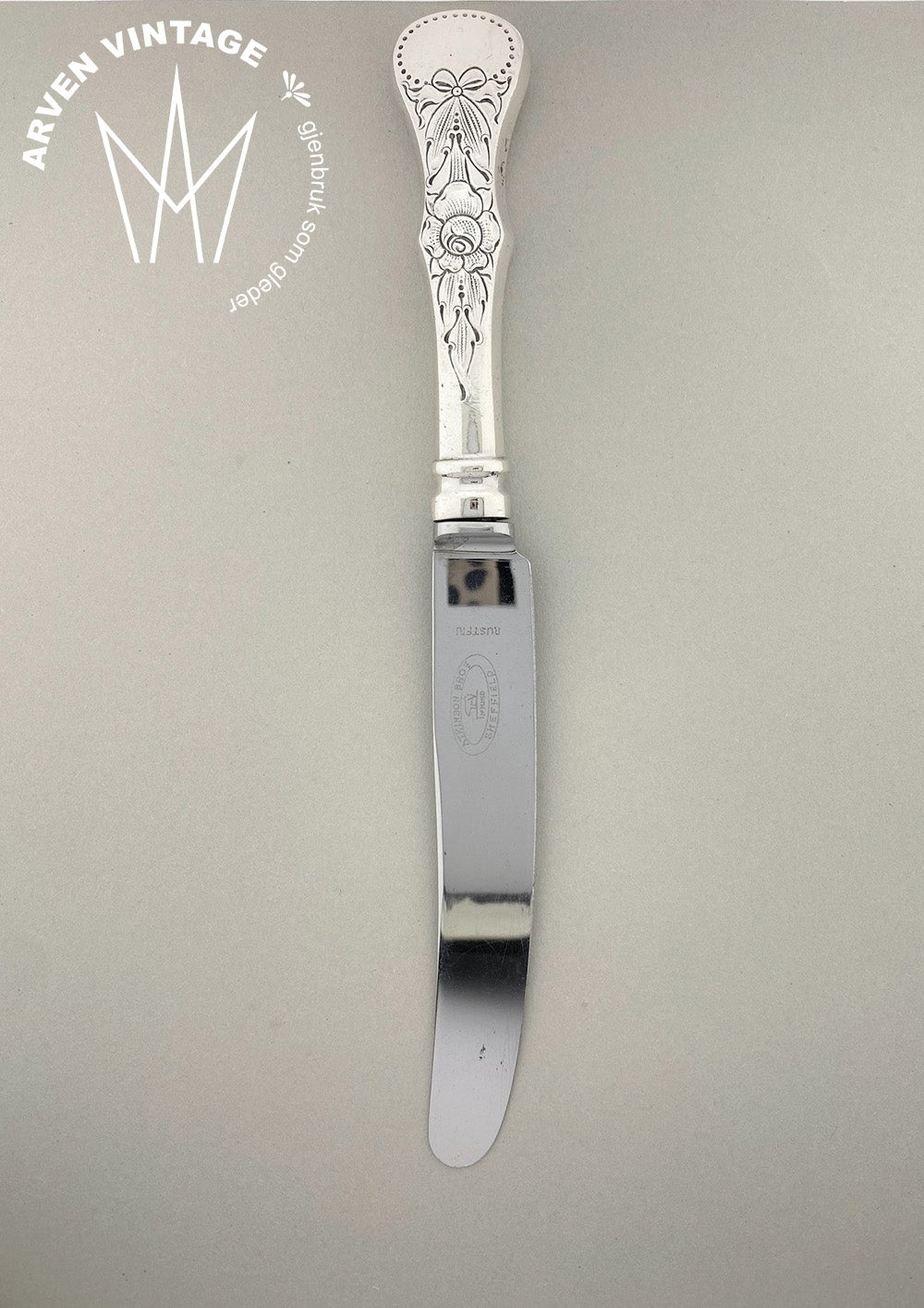 Vintage Rose liten spisekniv kort skaft