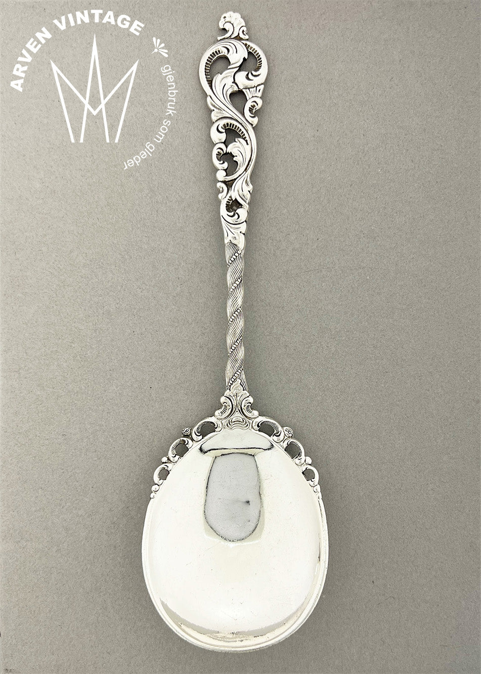 Vintage Double Rococo large jam spoon