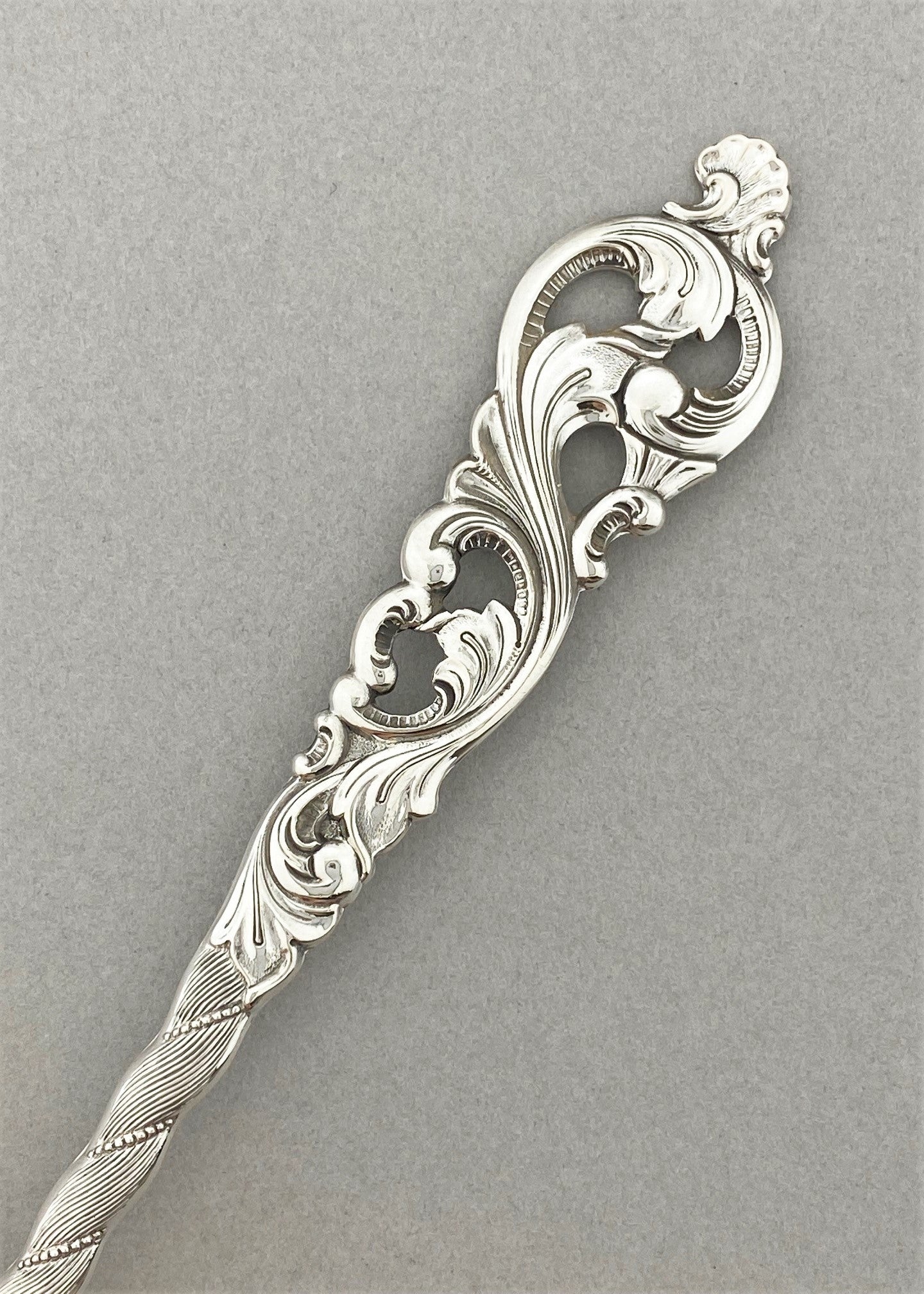Vintage Double Rococo Large Tablespoon