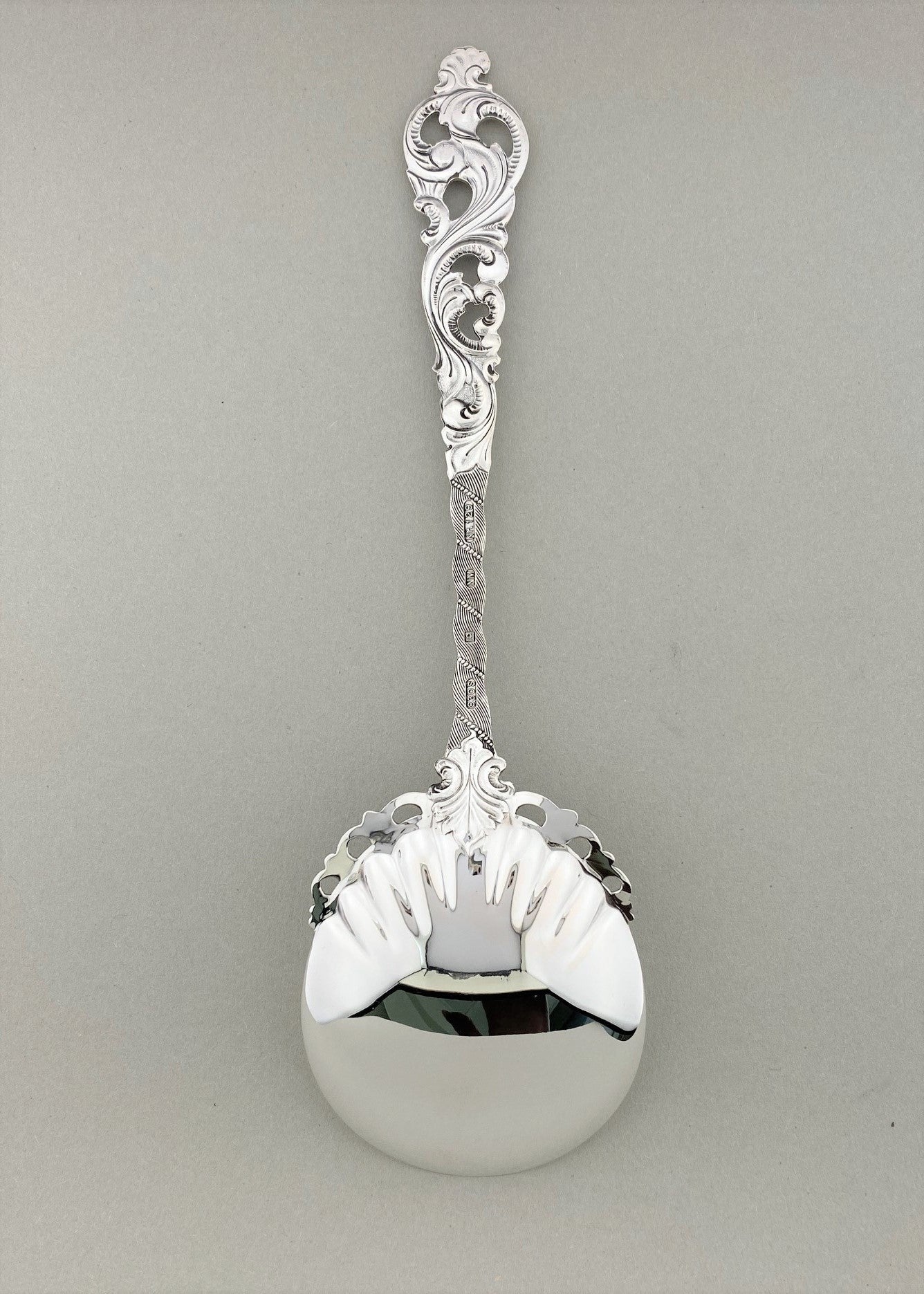 Vintage Double Rococo Compote Spoon