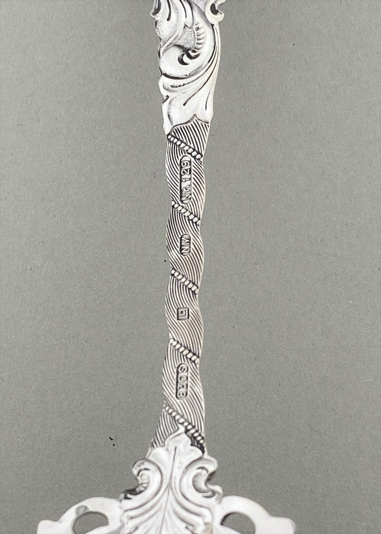 Vintage Double Rococo Compote Spoon