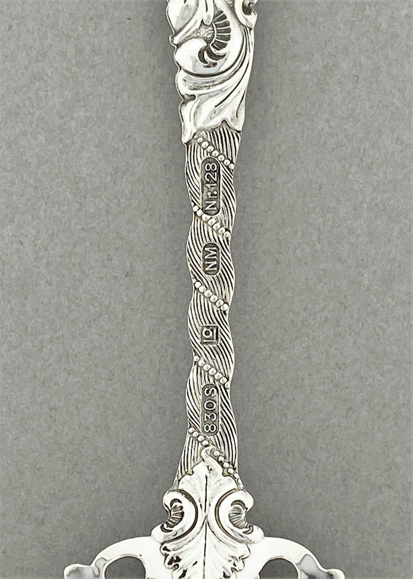 Vintage Double Rococo Jam Spoon
