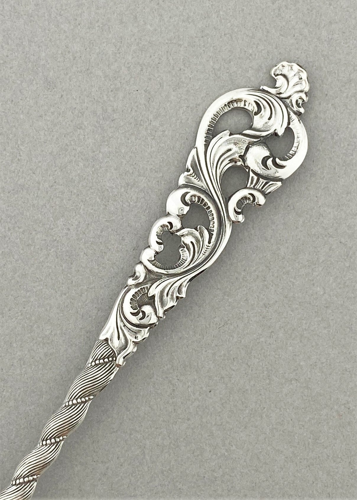 Vintage Double Rococo Jam Spoon