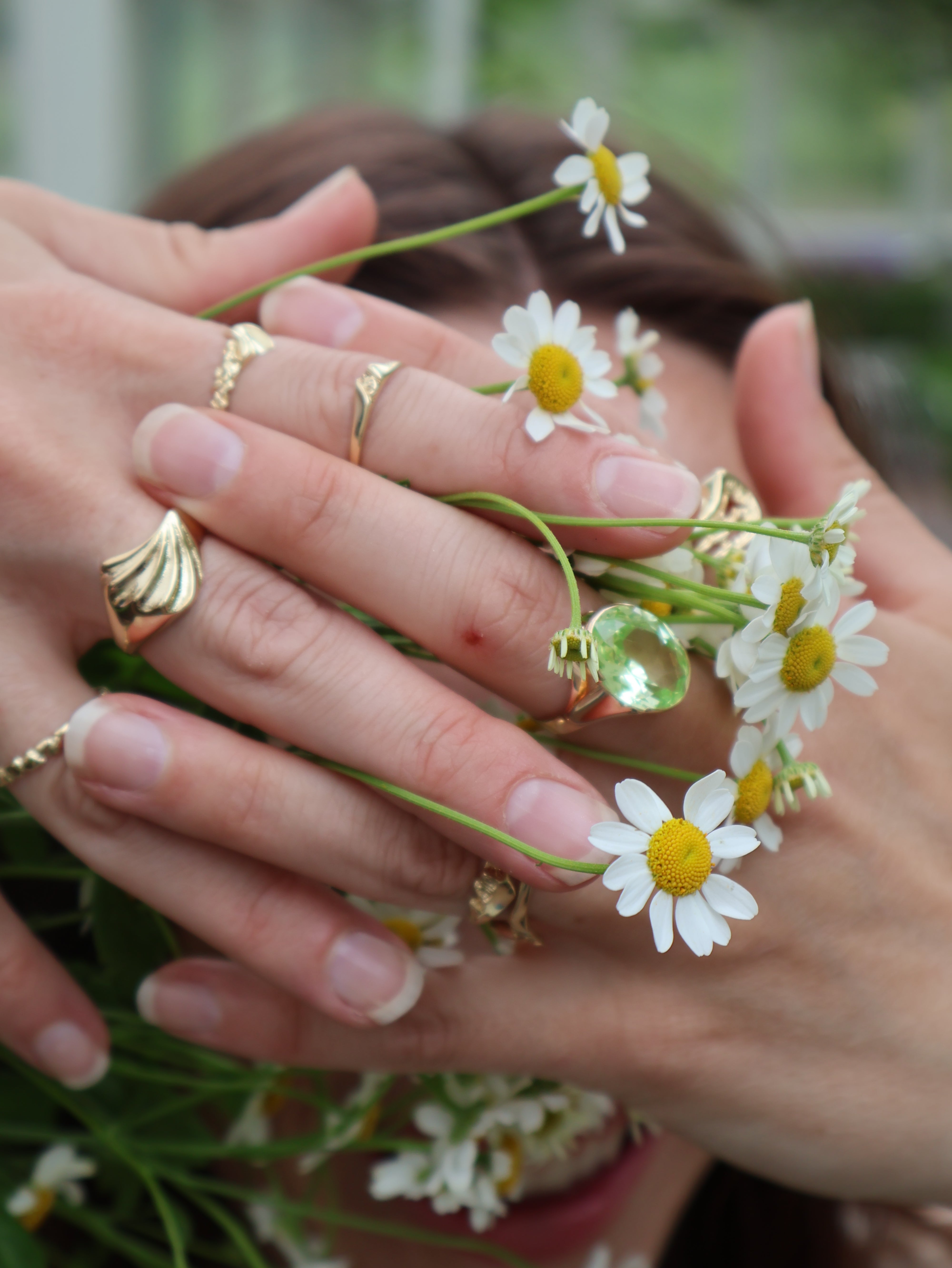 Vintage ring gult gull str 54