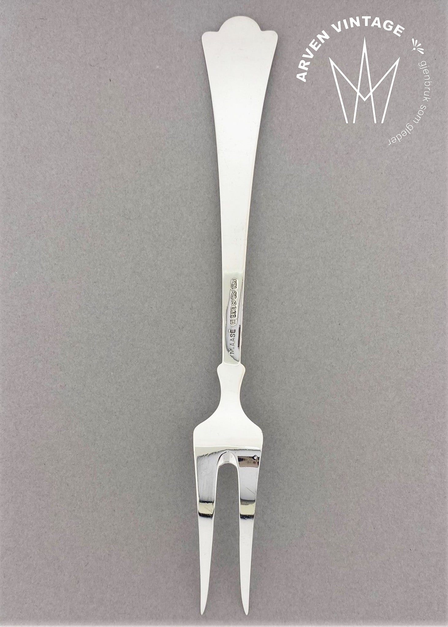 Vintage Lilje koldtgaffel / tapasgaffel