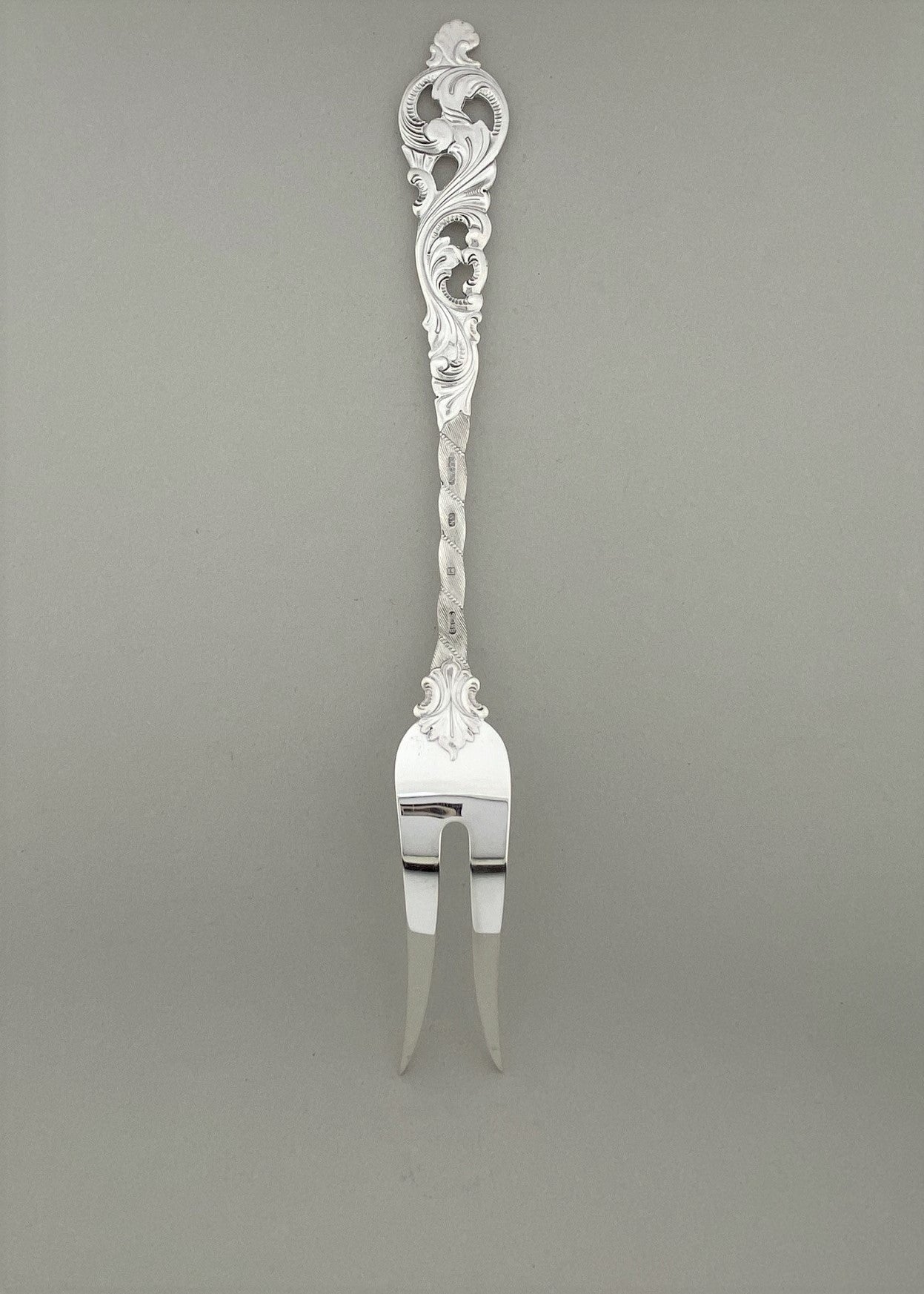 Vintage Dobbel Rokokko anretningsgaffel